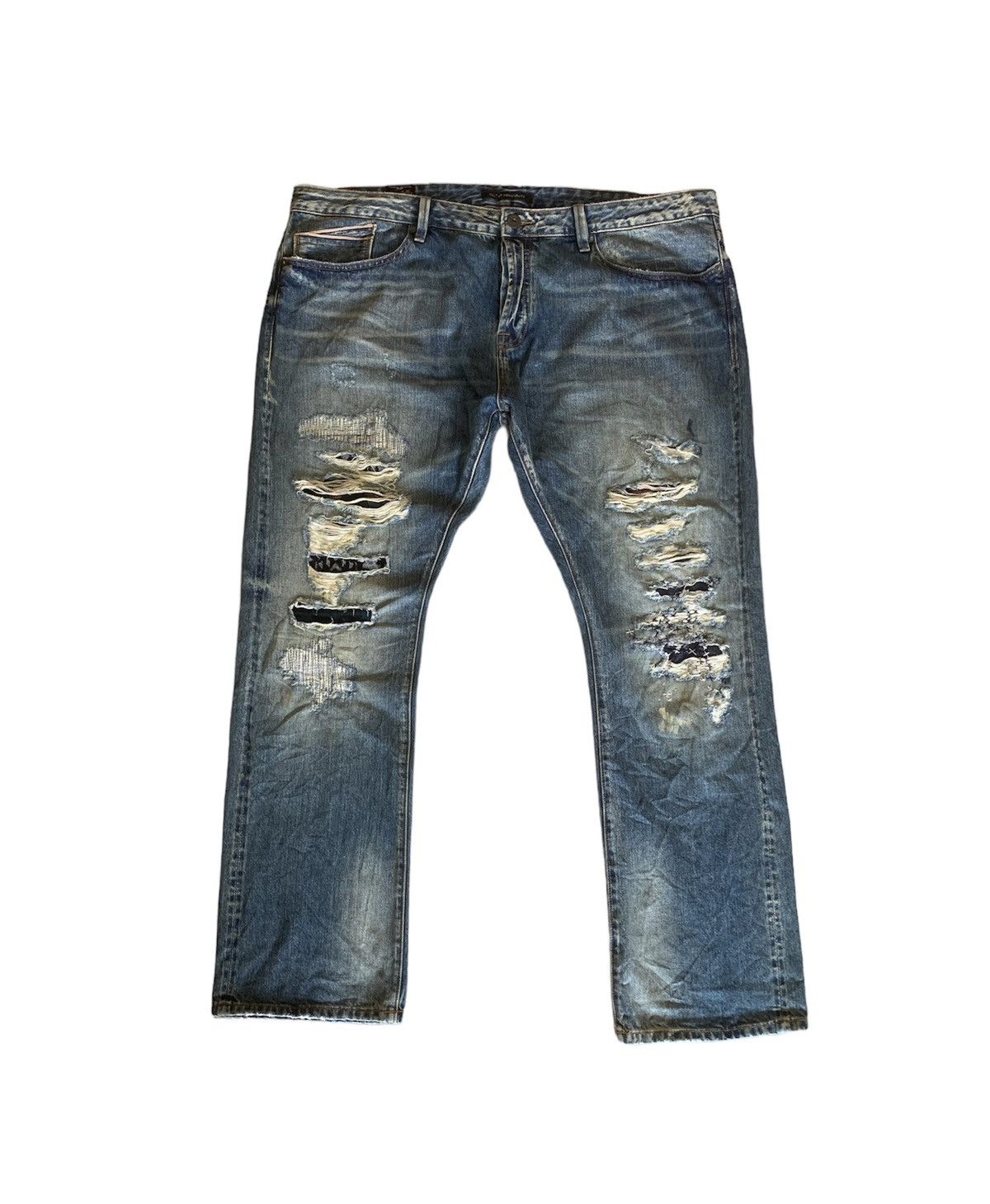 Cult Of Individuality 💥Crazy CULT of INDIVIDUALITY PATCHWORK SASIKO SELVAGE JEANS Size US 44 / EU 60 - 2 Thumbnail