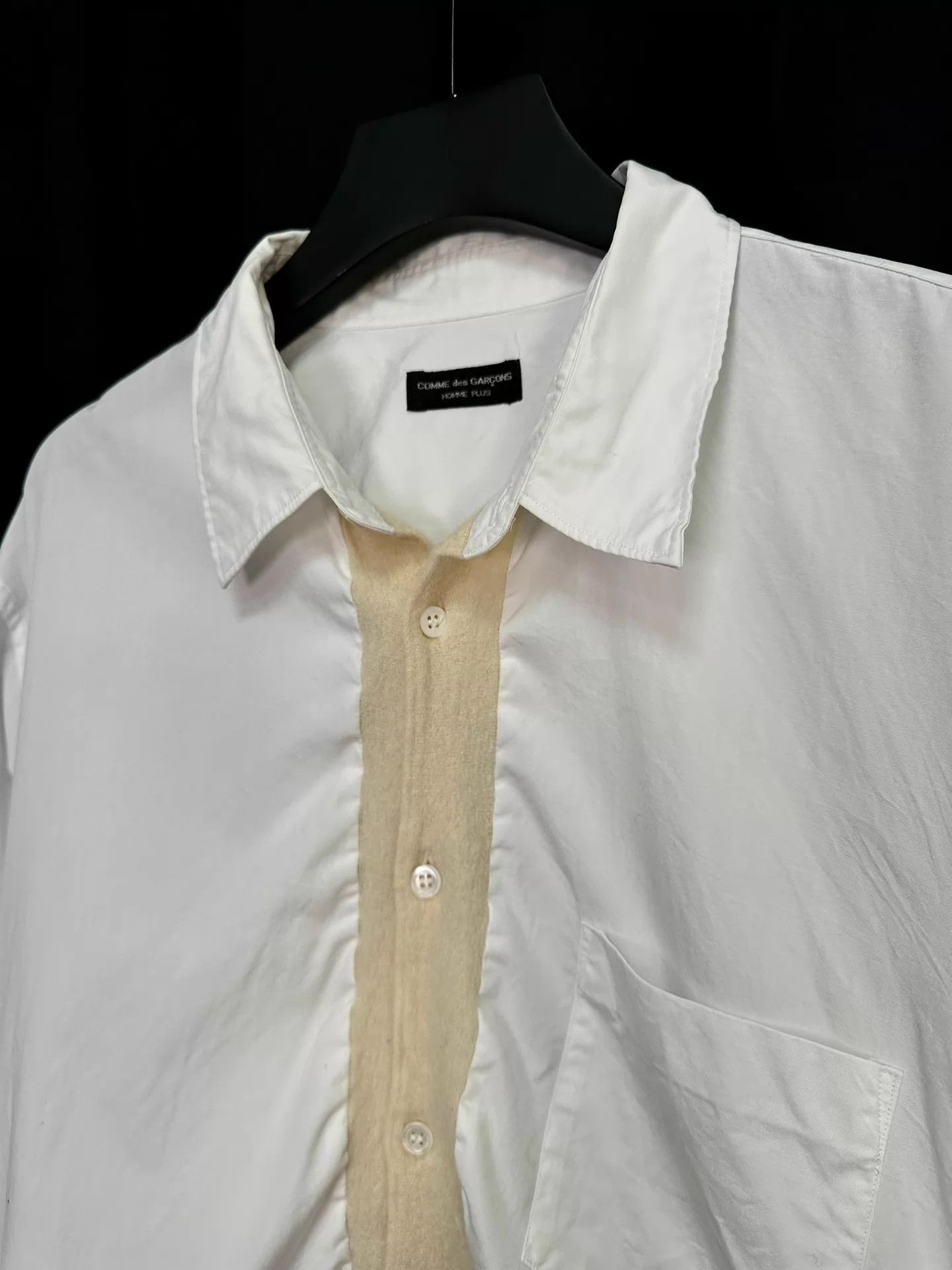 Comme des Garcons CDG 94AW HP Felted Wool Paneled Shirt Size US S / EU 44-46 / 1 - 2 Thumbnail