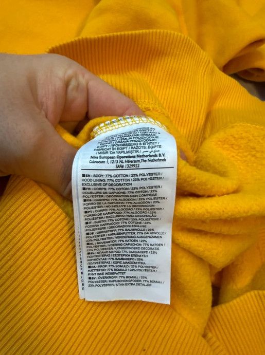Nike Nike Hoodie Yellow Mustard Center Swoosh Y2K Boxy Fit Size US XL / EU 56 / 4 - 5 Thumbnail