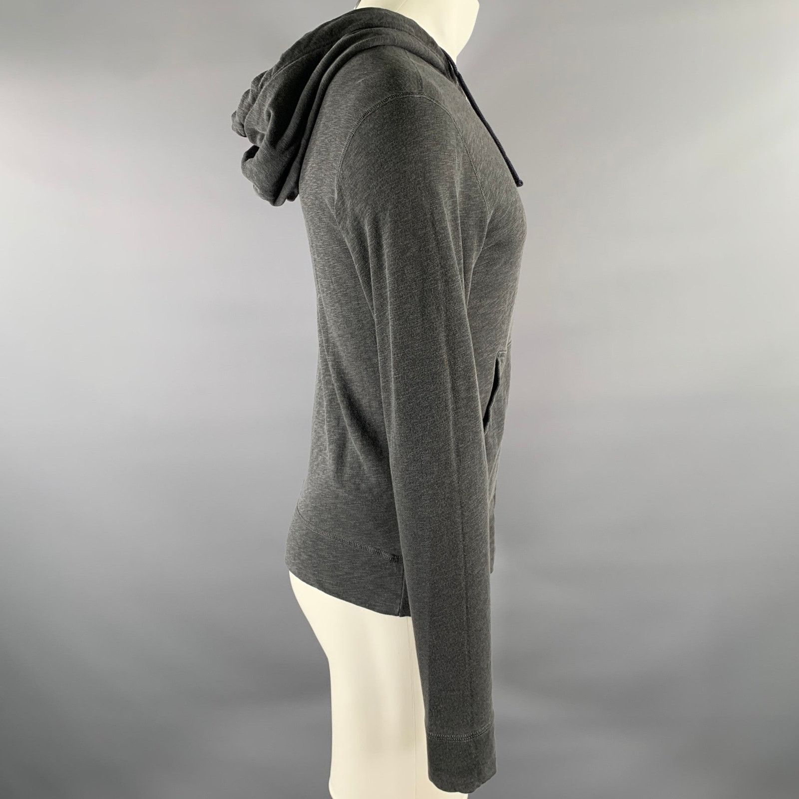 James Perse JAMES PERSE Size XS Grey Heather Supima Cotton Zip Up Hoodie Size US XS / EU 42 / 0 - 3 Thumbnail