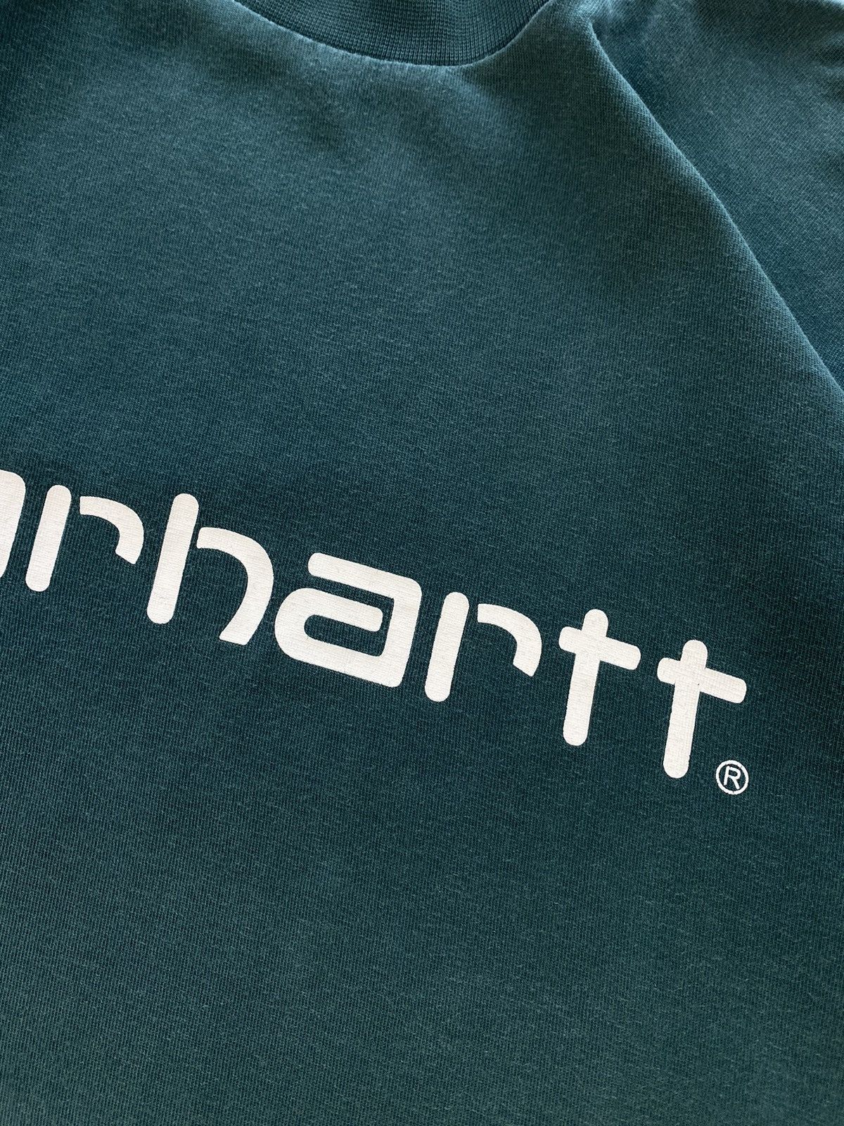 Carhartt × Vintage Vintage Y2K Carhartt Big Centre Logo Shirt 90s Green Size S Size US S / EU 44-46 / 1 - 5 Thumbnail