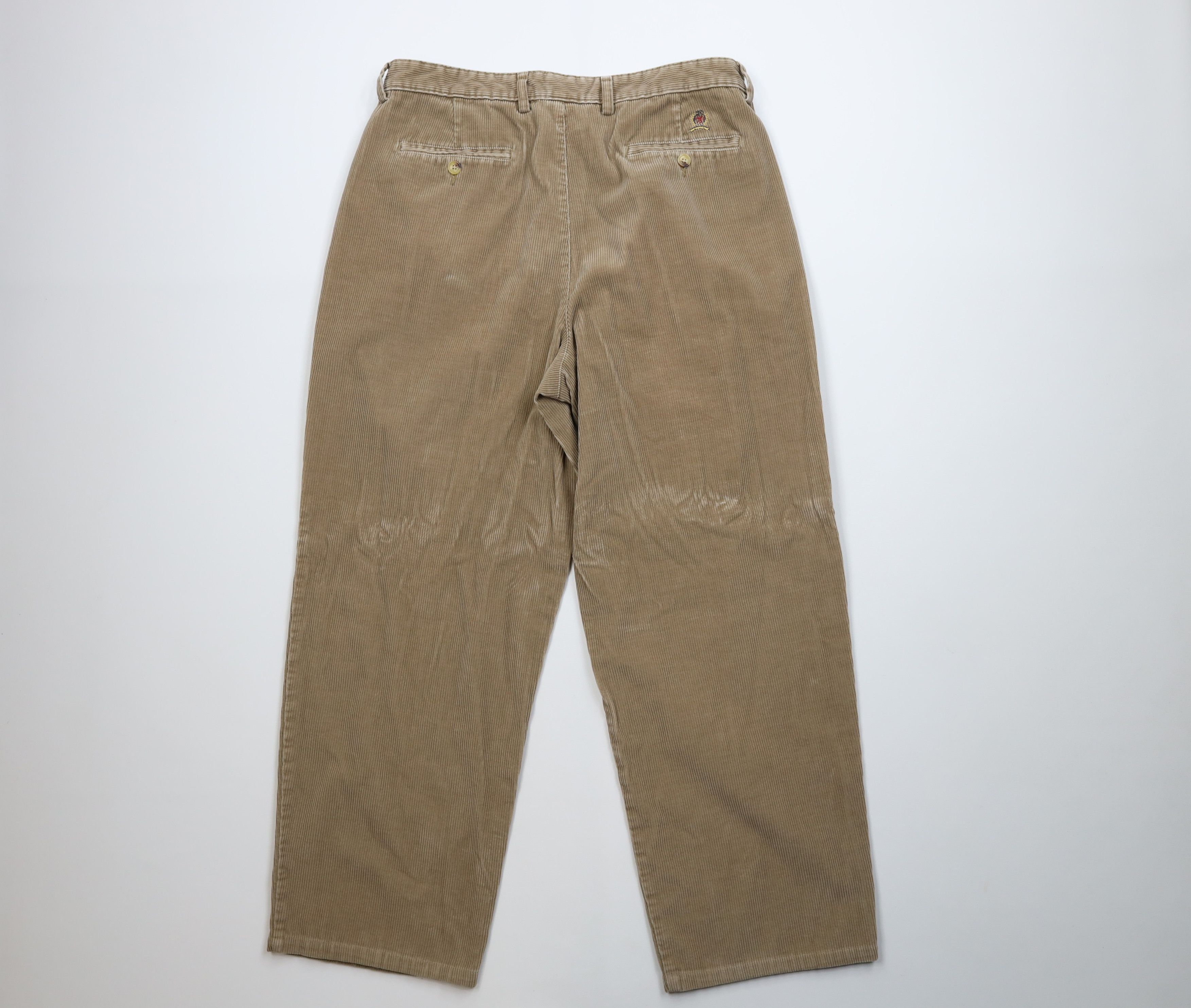 Tommy Hilfiger Vintage 90s Tommy Hilfiger Wide Leg Corduroy Chino Pants Size US 34 / EU 50 - 8 Thumbnail