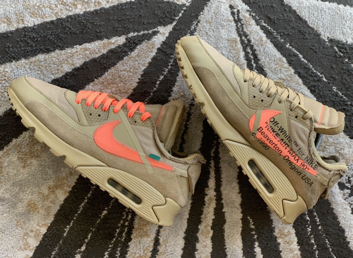 Size 13 Nike Air Max 90 Off White Desert Ore 2019