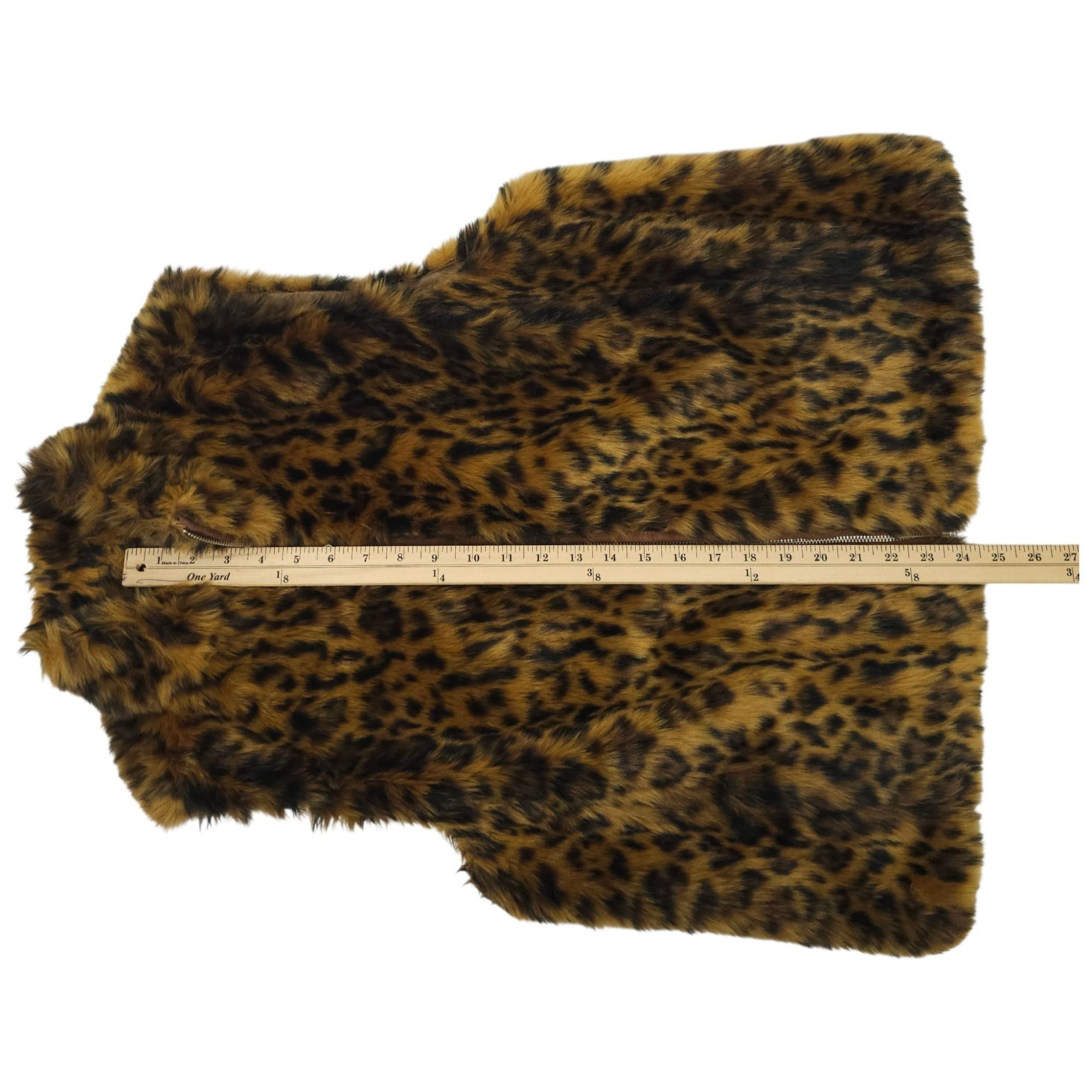 J.Crew J.Crew Faux Leopard Fur Vest Size L Animal Print Zip Front Size L / US 10 / IT 46 - 6 Thumbnail