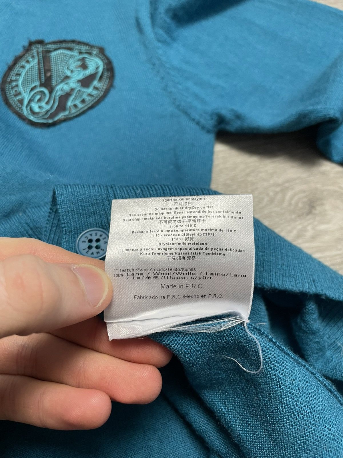 Versace Jeans Couture Vintage Versace Jeans Patch Logo Wool Cardigan Size US XL / EU 56 / 4 - 16 Thumbnail