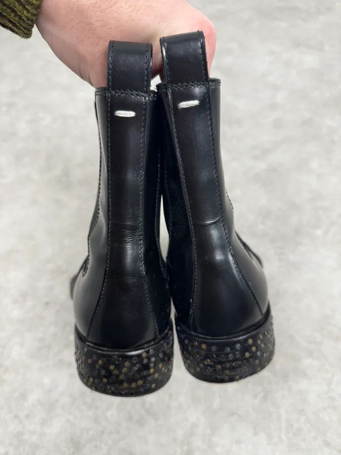 Maison Margiela 2010s Maison Margiela Black Nail Sole Leather Boots Size US 5.5 / EU 38 - 5 Thumbnail