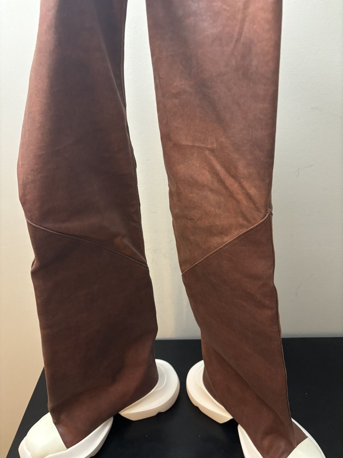 Rick Owens Drkshdw Rick Owens DRKSHDW Abstract Over Knee Slip On Boots Brown Size US 8 / EU 41 - 5 Thumbnail