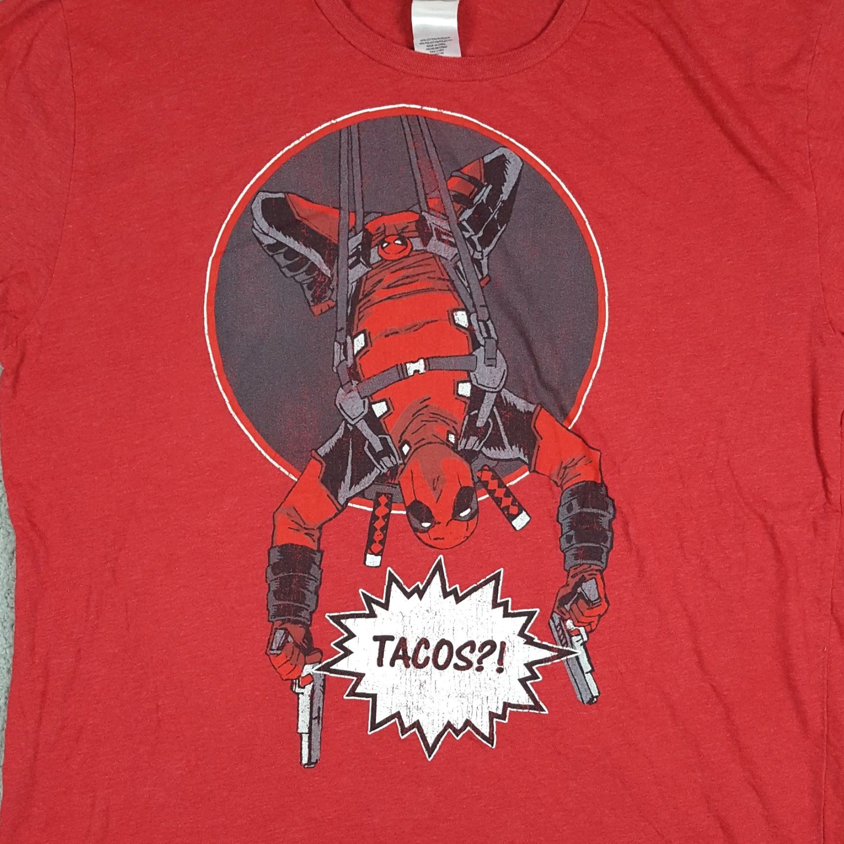 Vintage VINTAGE Marvel Deadpool Tacos T-Shirt Men's 3XL Red Retro Cartoon Comics Y2K Size US XXL / EU 58 / 5 - 2 Thumbnail