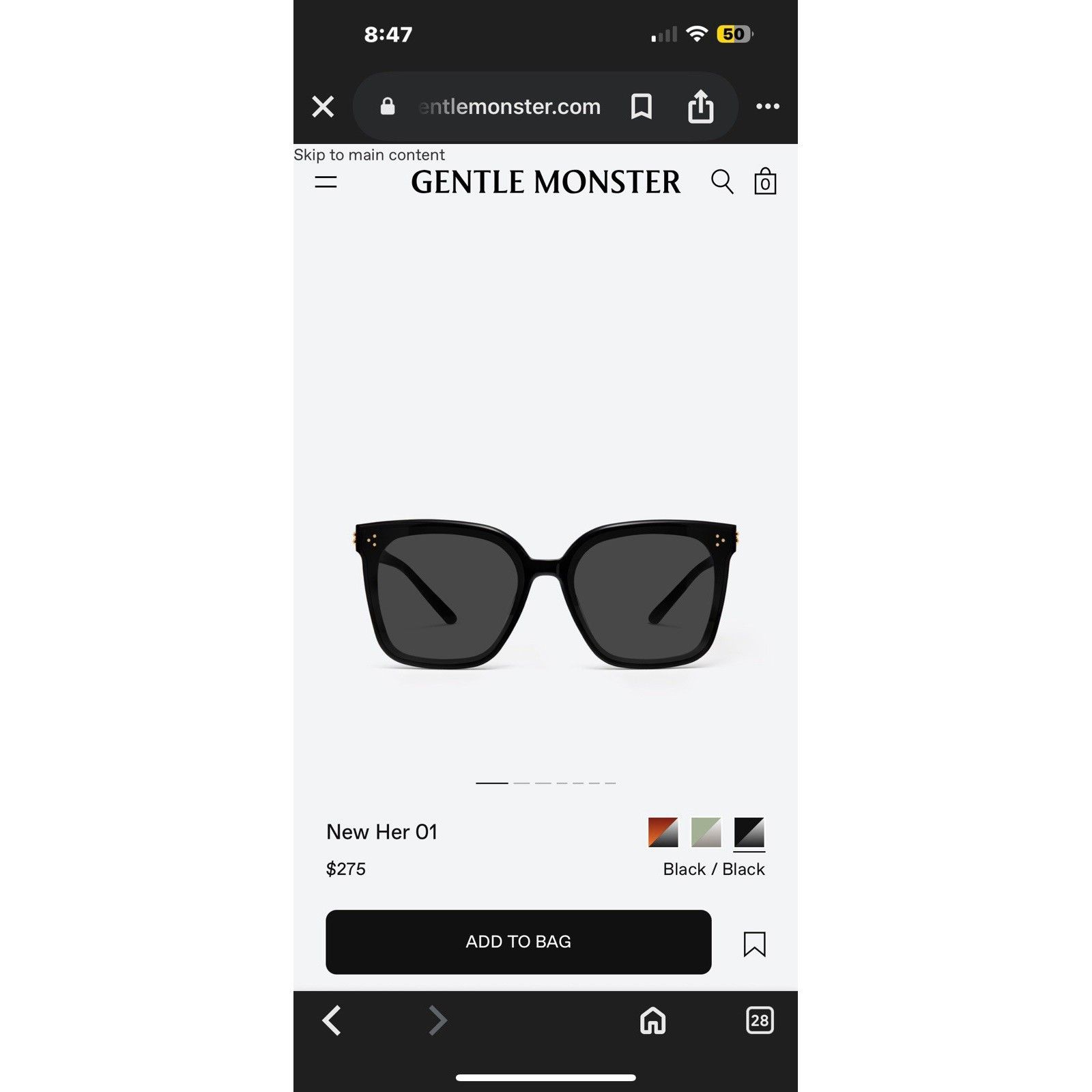 Gentle Monster COMPLETE SET GENTLE MONSTER HER 01 Sunglasses Size ONE SIZE - 2 Thumbnail