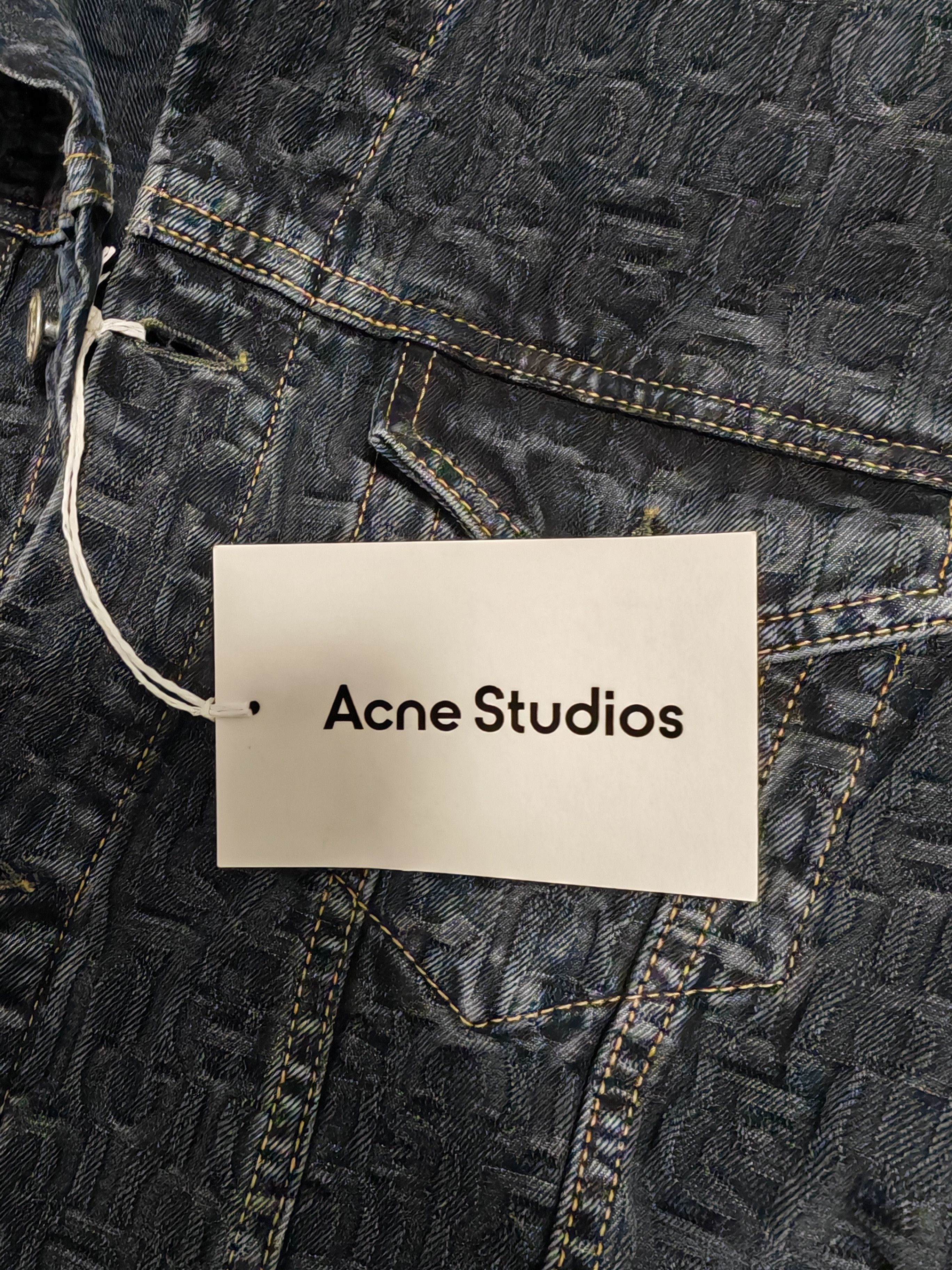 Acne Studios Rye Monogram Jacquard Denim Jacket Size US M / EU 48-50 / 2 - 12 Thumbnail