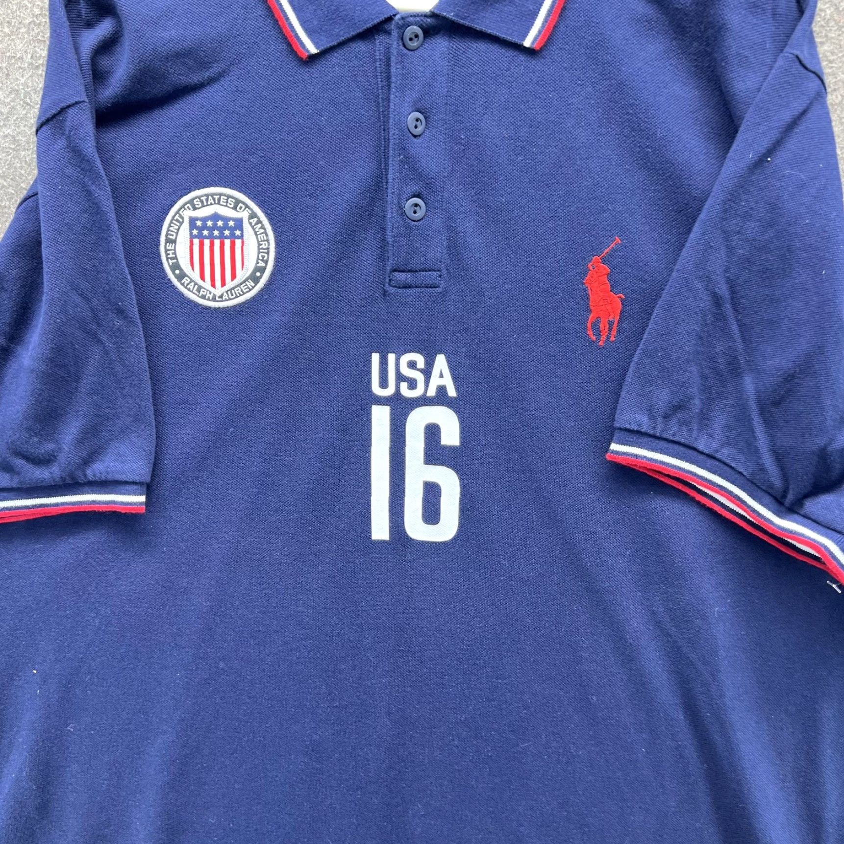 Polo Ralph Lauren VINTAGE Polo Ralph Lauren Polo Shirt Mens 2XL Blue USA 16 Big Pony Casual Size US XXL / EU 58 / 5 - 7 Thumbnail