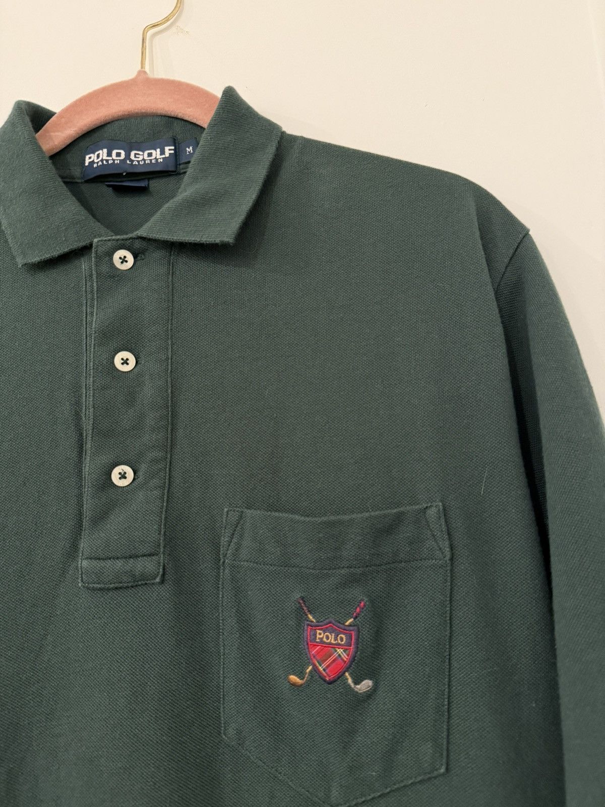 Polo Ralph Lauren × Vintage Vintage Polo Golf Shield Logo Polo Size US M / EU 48-50 / 2 - 3 Thumbnail