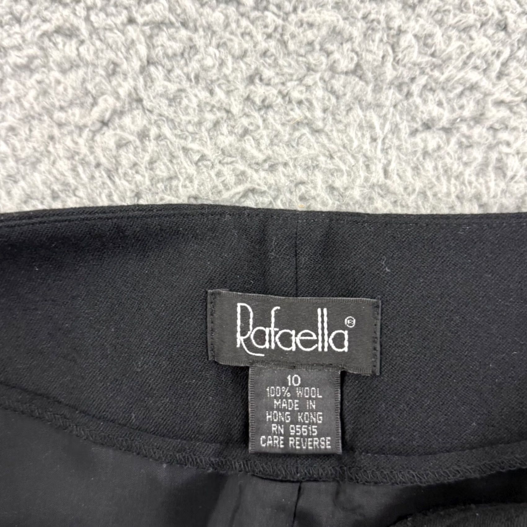 Vintage VINTAGE Rafaella Pants Women's 10 Black Wool 90s Pleated Straight NWT Trousers Black Wool Pants Rafaella Women 10 90s Size 32" / US 10 / IT 46 - 6 Thumbnail