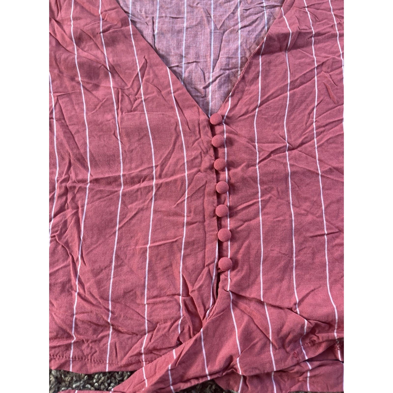 Forever 21 Forever21 Pink Cropped Blouse LG Size L / US 10 / IT 46 - 4 Thumbnail