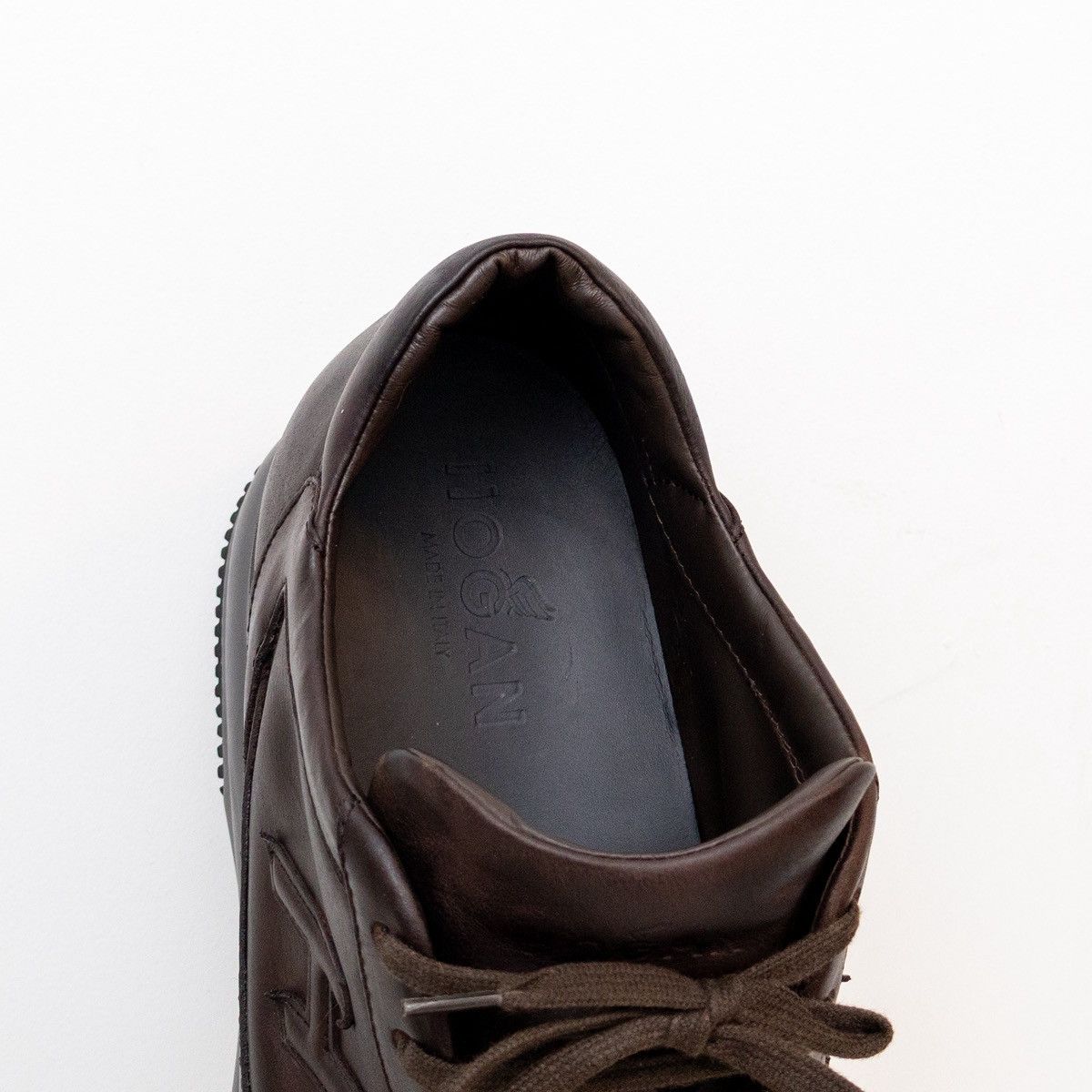 Hogan Hogan Interactive Men’s Brown Leather Sneakers – Size US 10 Size US 10 / EU 43 - 9 Thumbnail