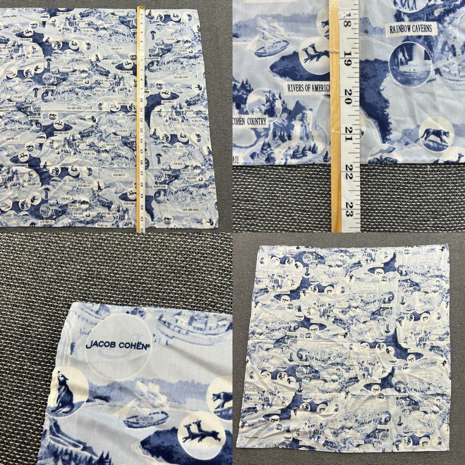 Jacob Cohen Jacob Cohen Hankerchief 22x22 Cotton Silk Winter Deer Snow Multicolor Fabric Microfiber AOP Unisex 22x22 Mens Womens Boys Girls Size ONE SIZE - 8 Thumbnail