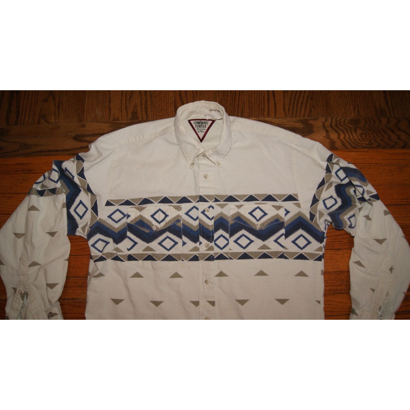 Roper Cowboys Turtle Assoc. Roper Mens Long Sleeve Shirt L VTG Size US L / EU 52-54 / 3 - 2 Thumbnail