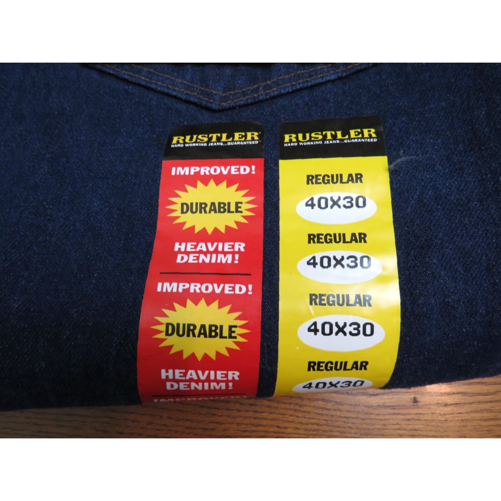 Vintage VINTAGE NOS Rustlers Jeans 40X30 Men Blue 1980s Classic Fit NWT Inseam 30 Waist 40 Tapered Straight Leg" Size US 40 / EU 56 - 2 Thumbnail