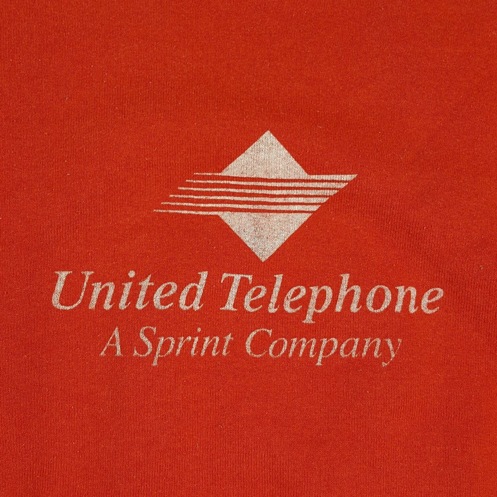 Fruit Of The Loom VINTAGE 80s Sprint United Telephone Crewneck Sweatshirt Mens XL Red Retro USA Size US XL / EU 56 / 4 - 3 Thumbnail