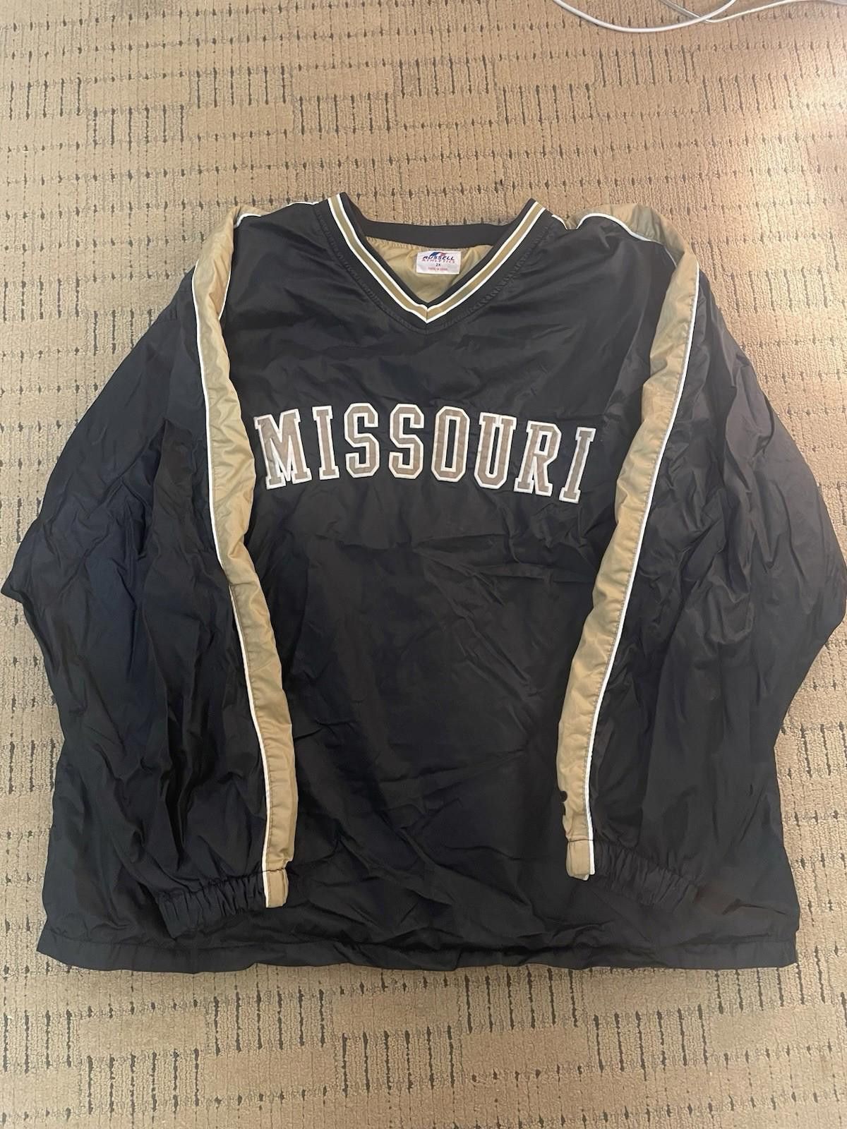 Russell Athletic Russell Mizzou Mens 2XL Black/gold Lined Windbreaker Vintage Size ONE SIZE - 1 Thumbnail
