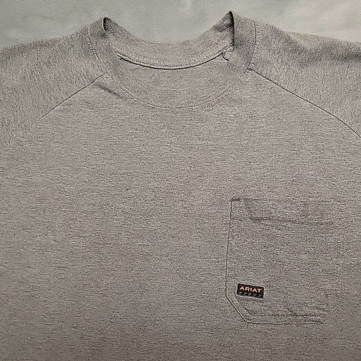 Ariat VINTAGE Ariat Rebar Shirt Mens L Gray Rebar Short Sleeve Pullover Crewneck Western TEE Size US L / EU 52-54 / 3 - 2 Thumbnail