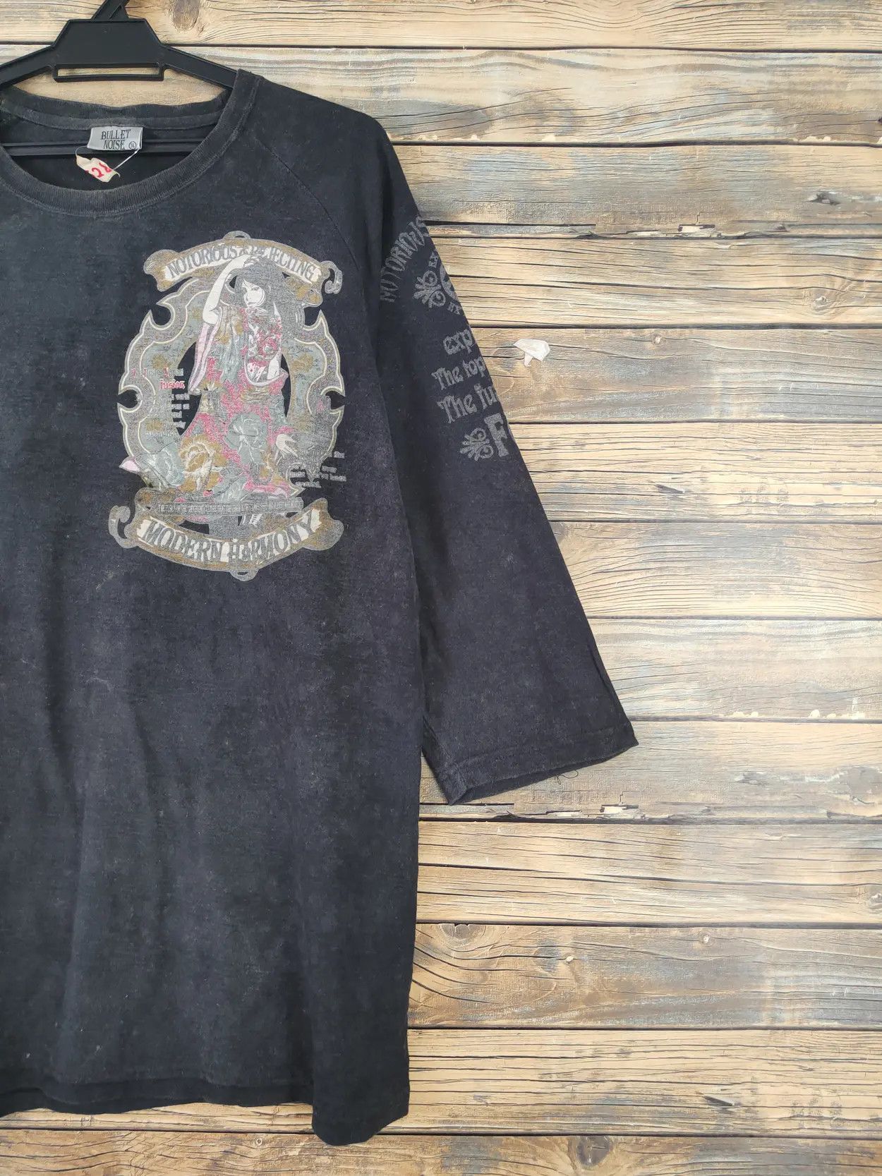 Bullet Noise DL Bullet Noise Black Faded Long Sleeve T-shirts #628 Size US XL / EU 56 / 4 - 13 Thumbnail