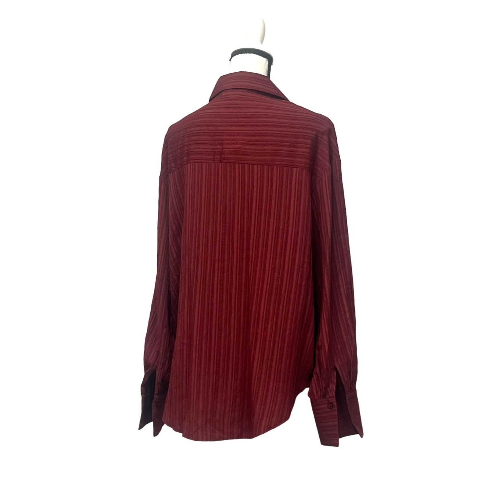 Topshop Topshop textured panel shirt in berry, Sz. 6 Size M / US 6-8 / IT 42-44 - 4 Thumbnail