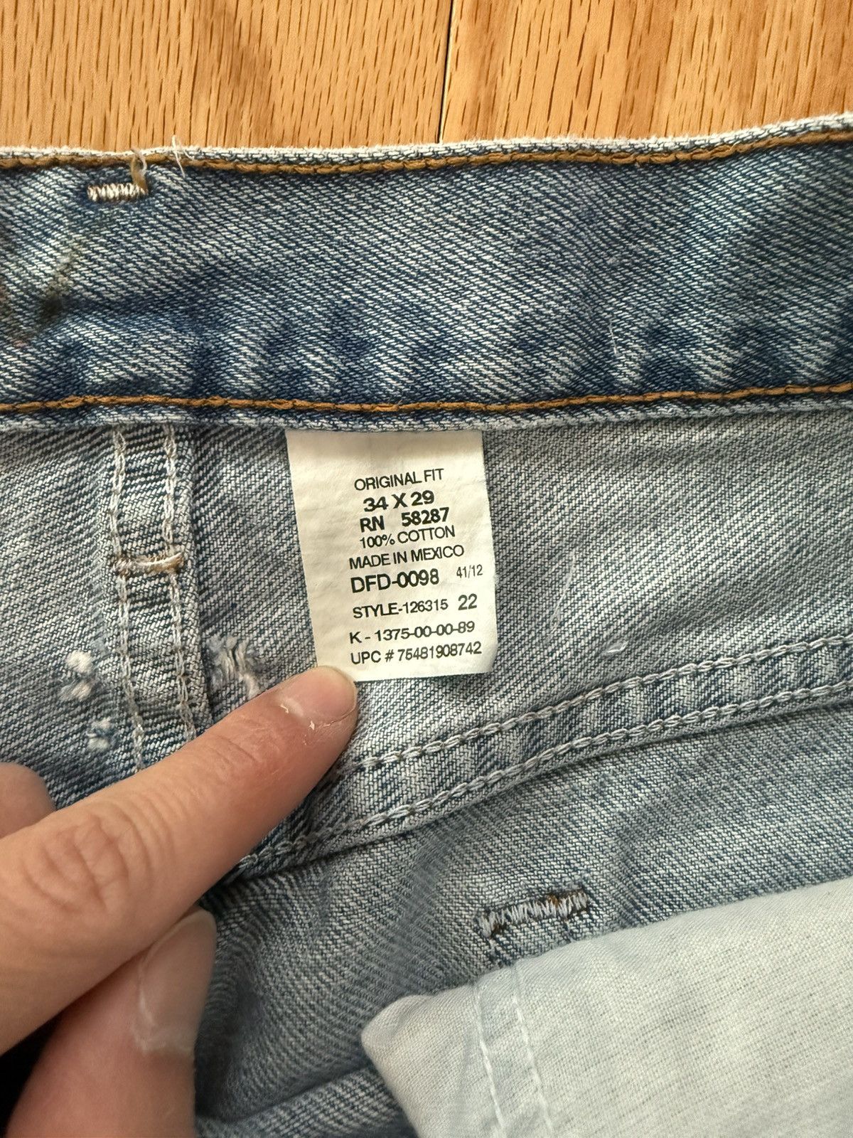 Other Vintage Light Wash Straight Leg Jeans 34x29 Size US 34 / EU 50 - 3 Thumbnail