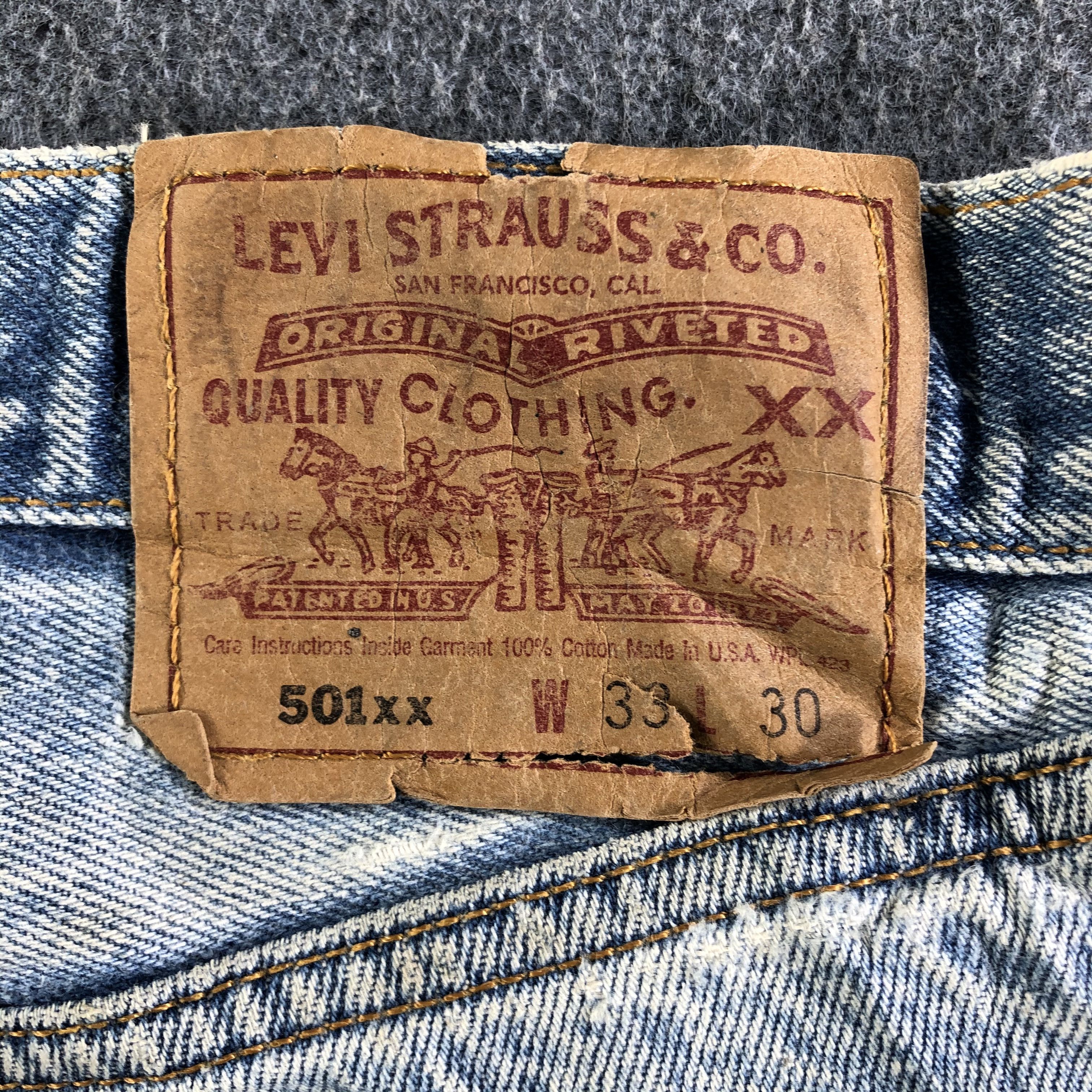 Levi's 90s Vintage Light Wash Levis 501 Jeans-J3875 Size US 31 - 5 Thumbnail