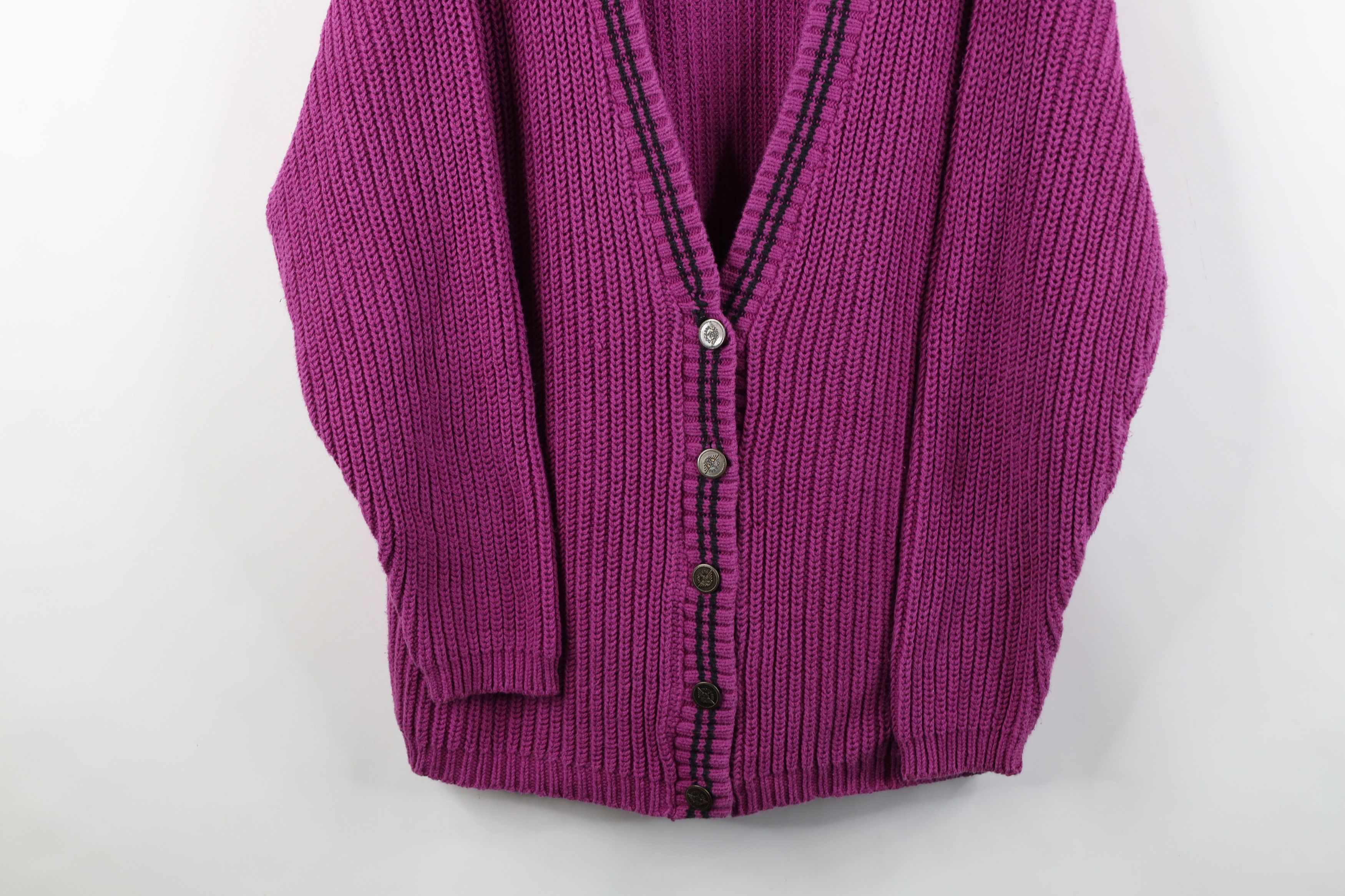 Levi's Vintage 90s Dockers x Levis Ribbed Knit Cardigan Sweater USA Size M / US 6-8 / IT 42-44 - 3 Thumbnail