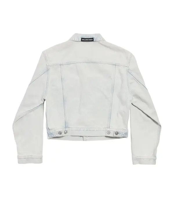 Balenciaga o1srvl11e0426 Small Fit Jacket in Light Blue Size XL / US 12-14 / IT 48-50 - 2 Thumbnail