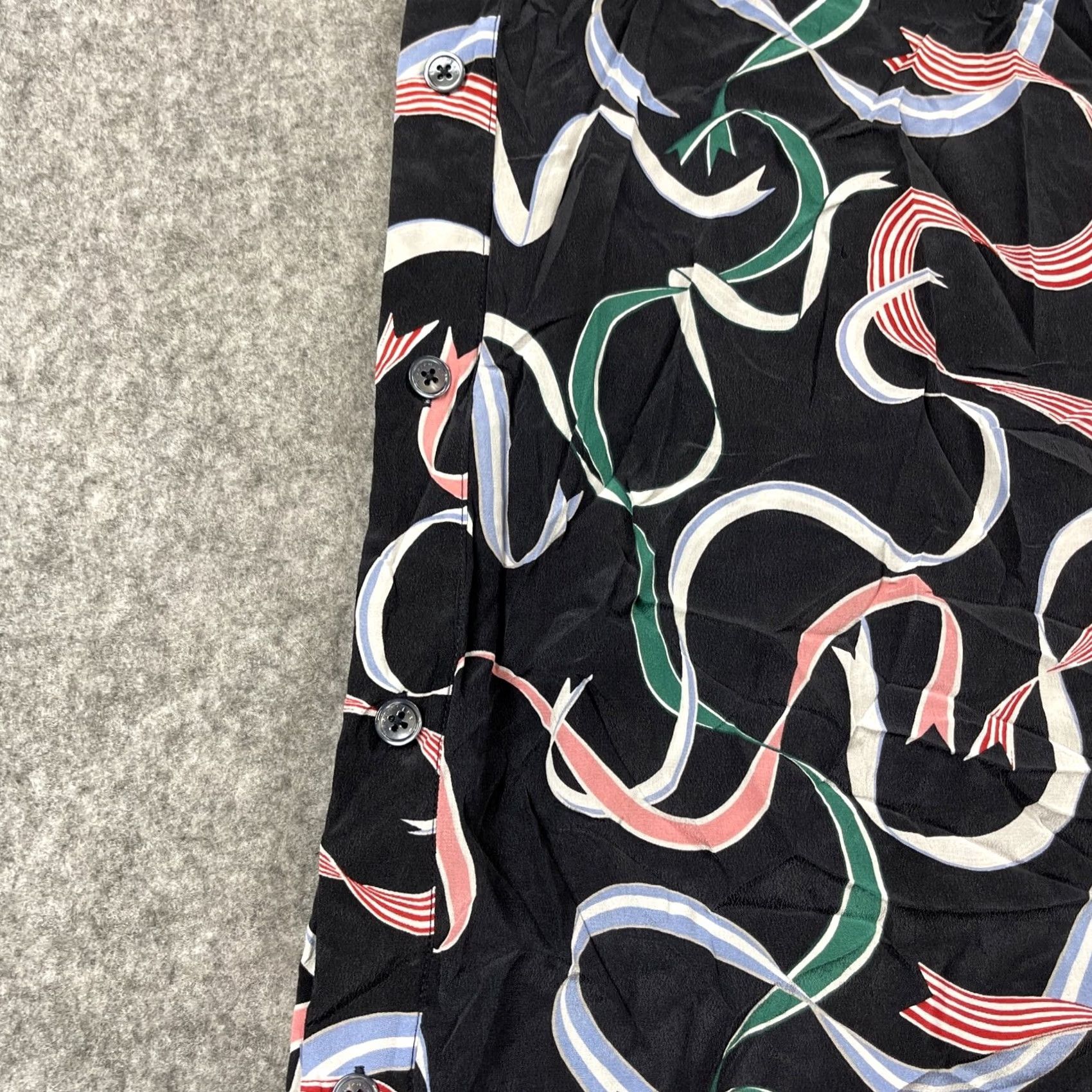 Equipment EQUIPMENT Silk Long Dress Women's L Black Multicolor Long Ribbon Banner Dress Shirt Navy Size L / US 10 / IT 46 - 7 Thumbnail
