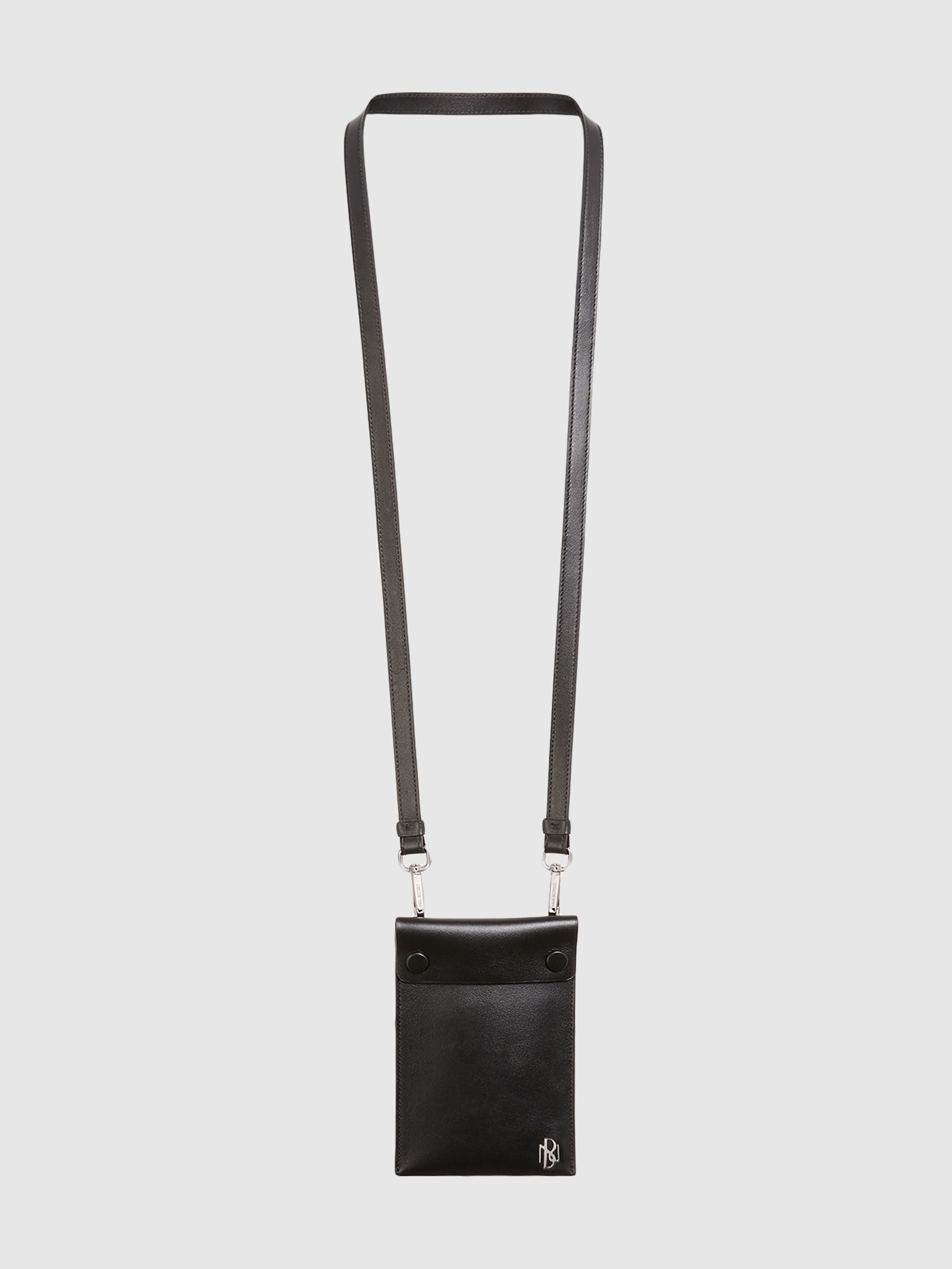 Neil Barrett neil barrett Metal Monogram Smooth Leather Strap Case Size ONE SIZE - 1 Thumbnail