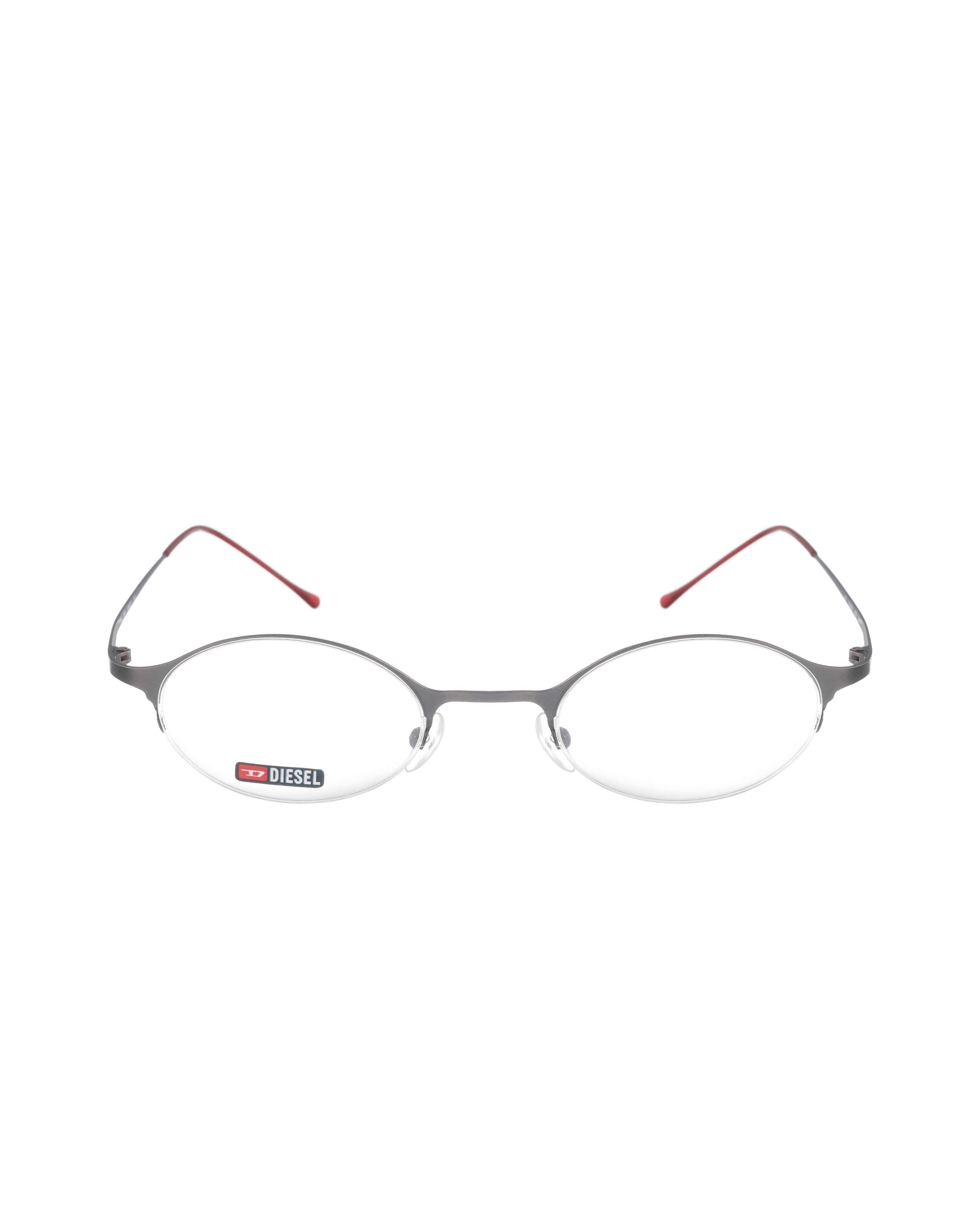 Diesel Diesel '00s Steel and Burgundy Half-Rim Mini Glasses Size ONE SIZE - 1 Thumbnail