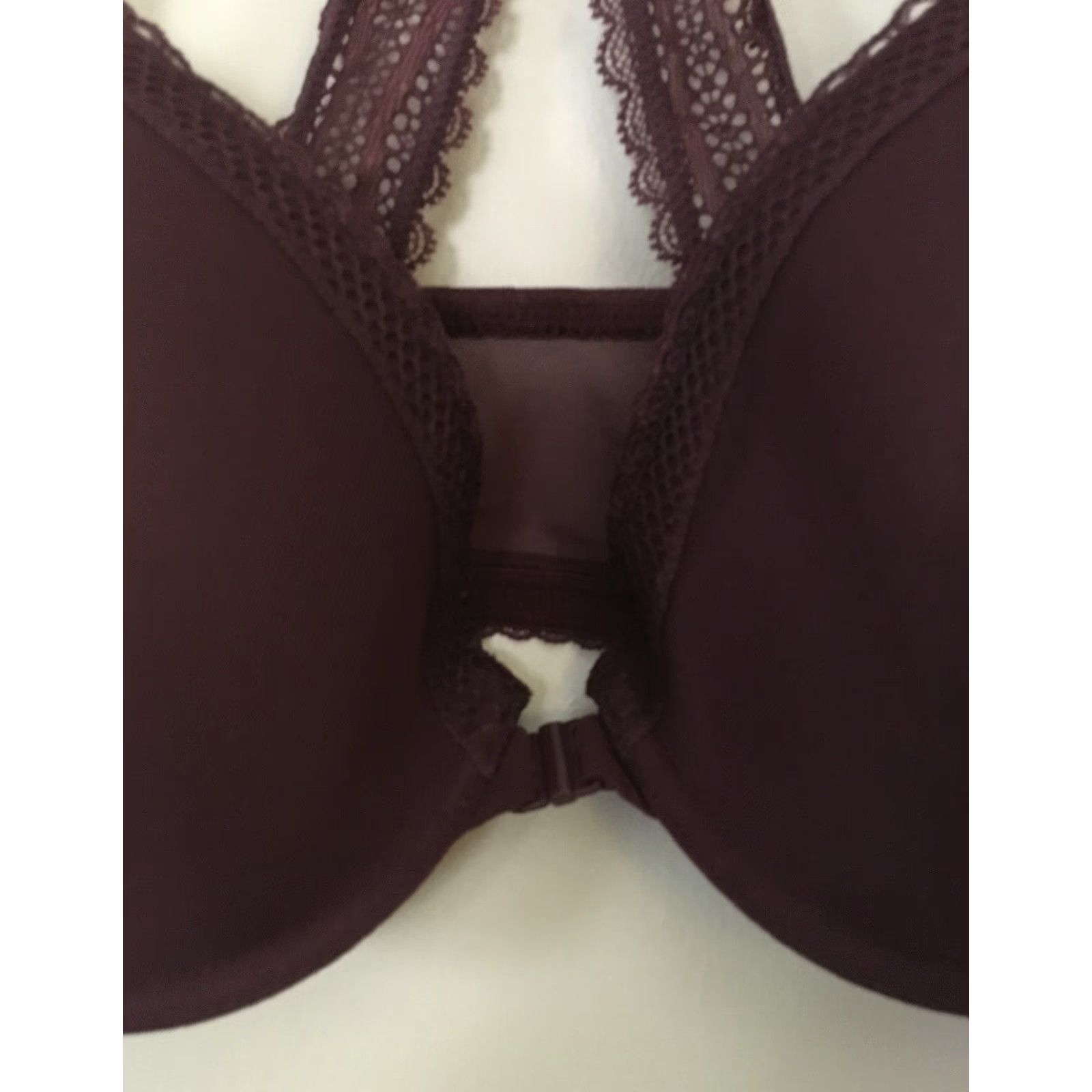 Vintage Auden The Ace Demi Lightly Lined Racerback Front Closure Purple 32A Bra Women Size ONE SIZE - 3 Thumbnail