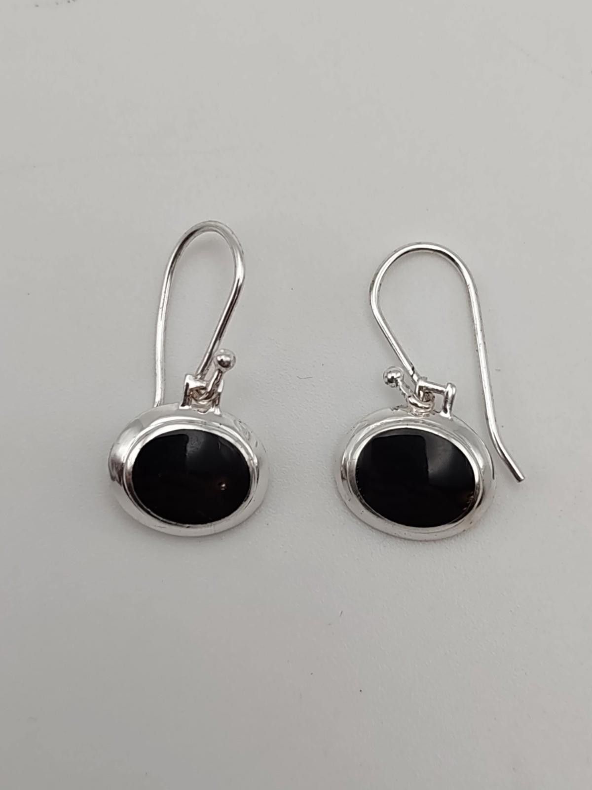 Kaptain Sunshine VTG Sunstone Imports .925 Sterling Silver Black Onyx Dangles Size ONE SIZE - 1 Thumbnail