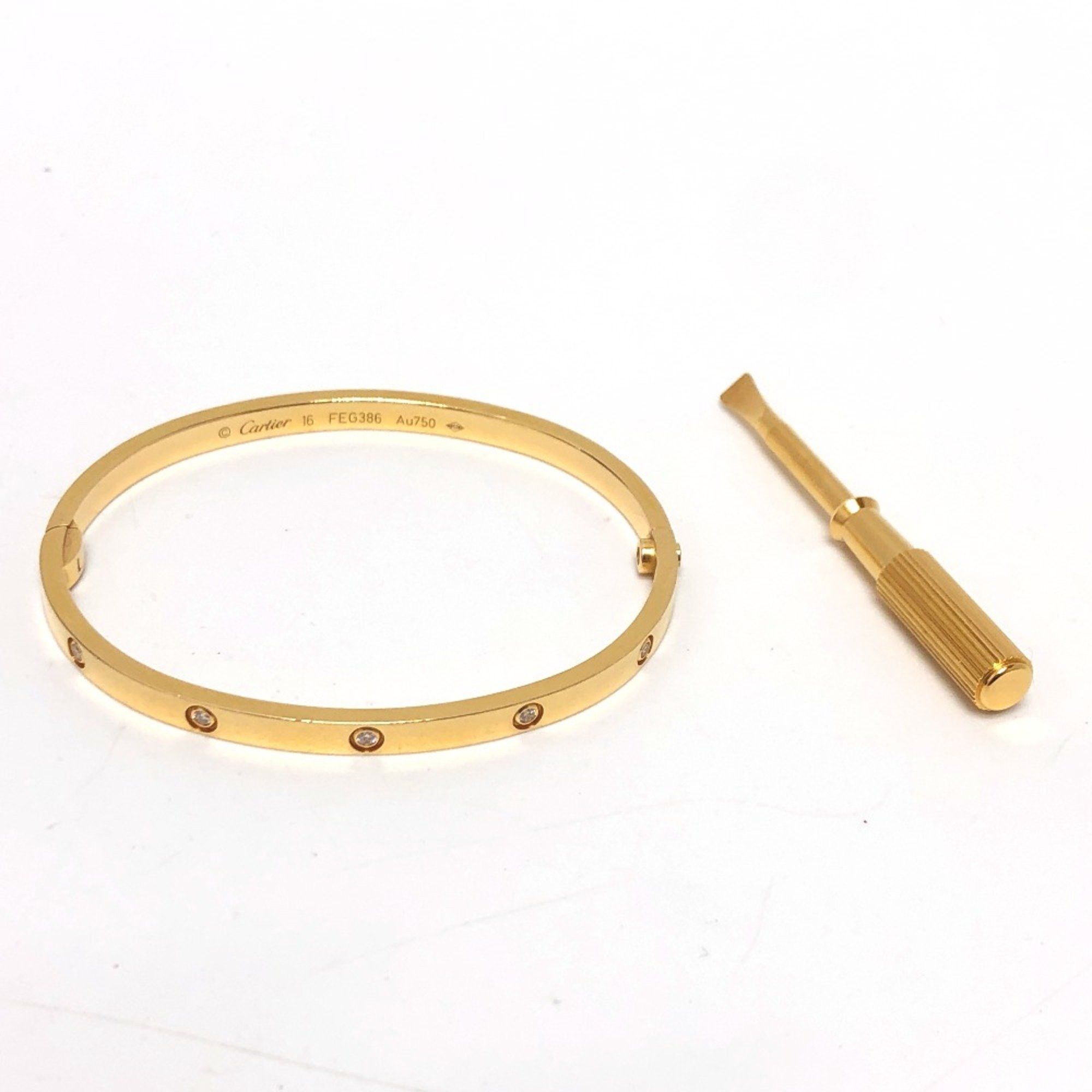 Cartier Cartier New model 10P Full Diamond Bracelet Gold Size ONE SIZE - 1 Thumbnail