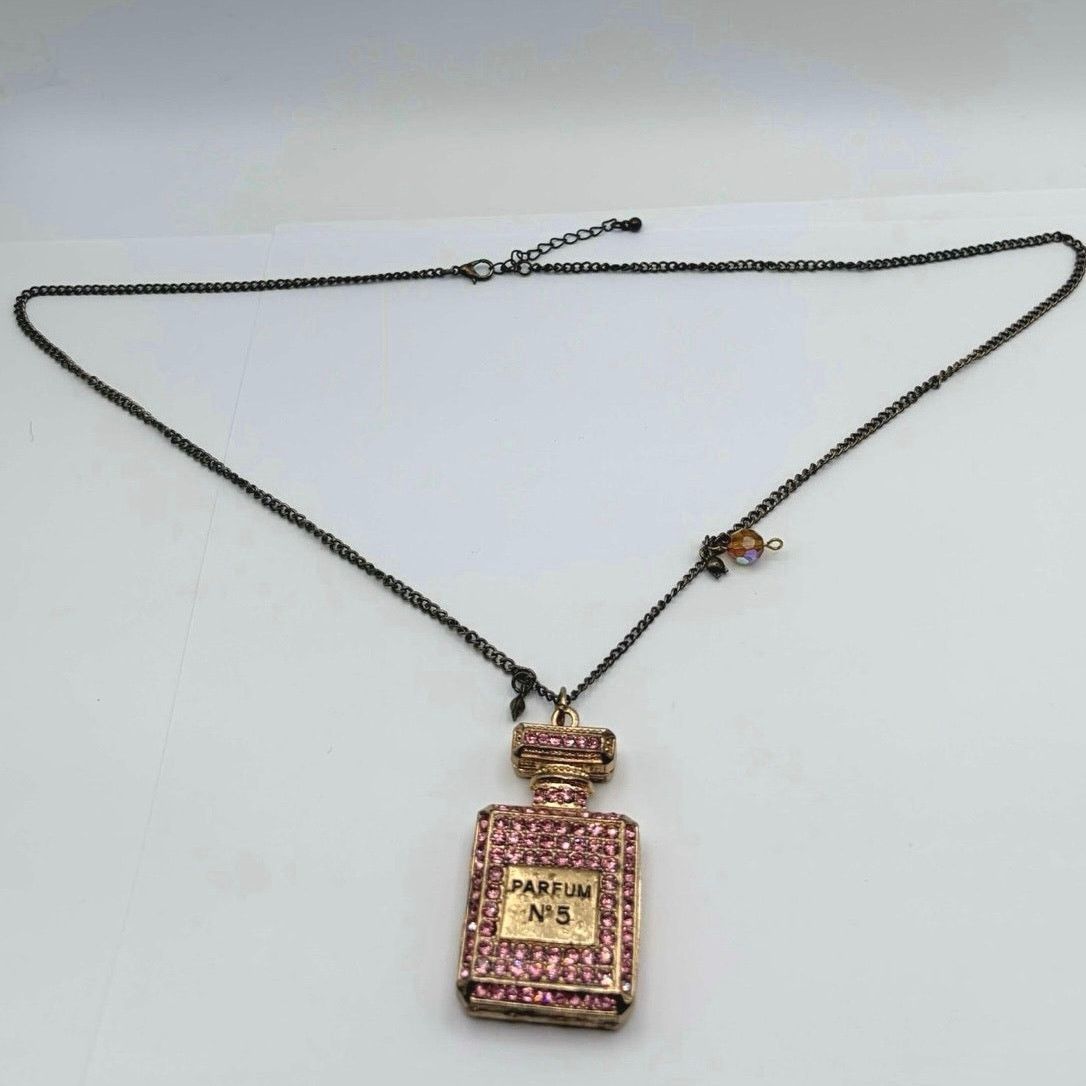 Other Pink Crystal Crystal Perfume Necklace Size ONE SIZE - 3 Thumbnail