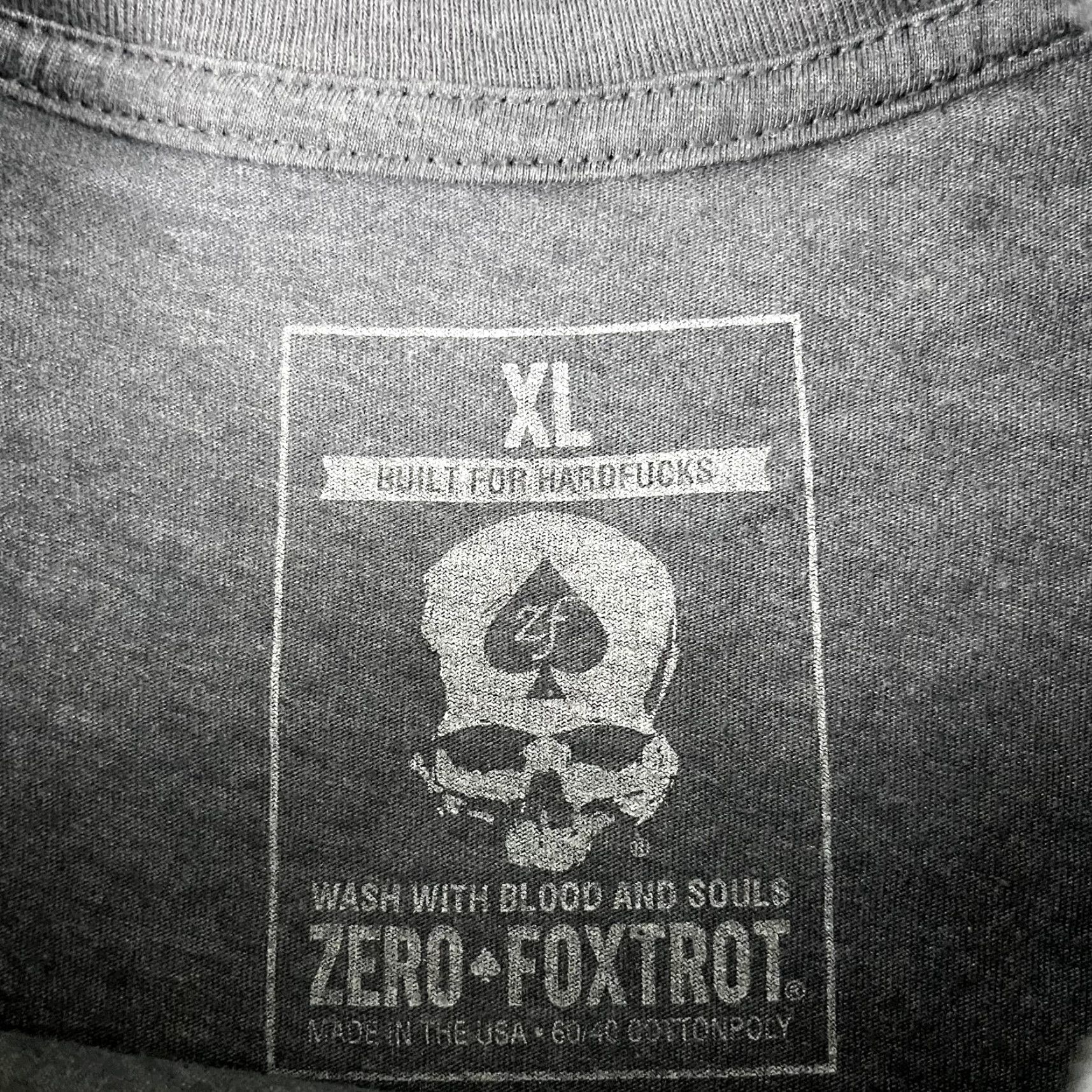 Vintage ZERO FOXTROT Shirt Mens XL Gray Skull Breach Devil Within Graphic Skate Tee S/S Size US XL / EU 56 / 4 - 4 Thumbnail