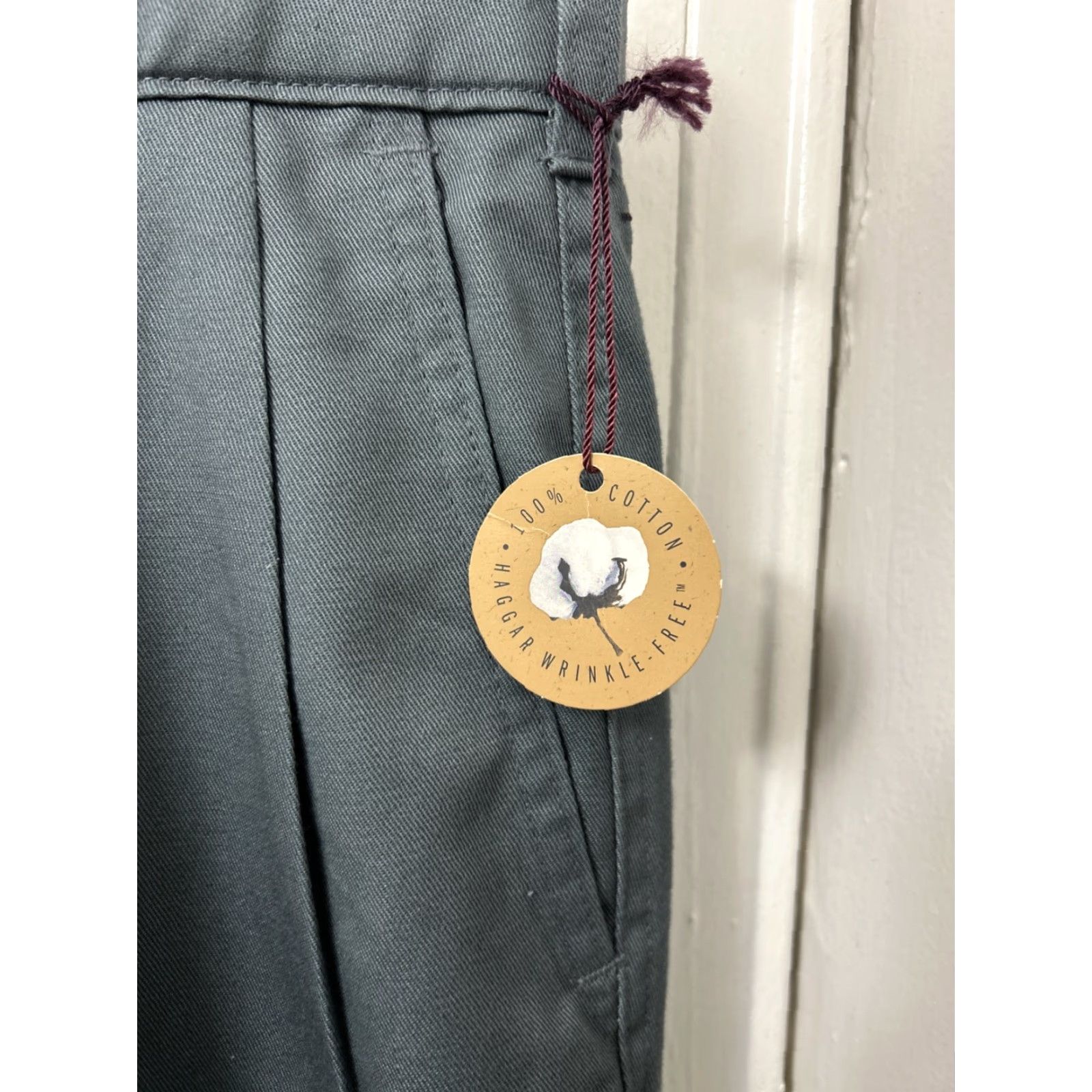Haggar Haggar Pants Mens 38x30 Navy Blue Wrinkle Free Chino Khaki Pleated 5 Pockets Shirt Style Pants Mens Blue Wrinkle Free Haggar Size US 38 / EU 54 - 7 Thumbnail