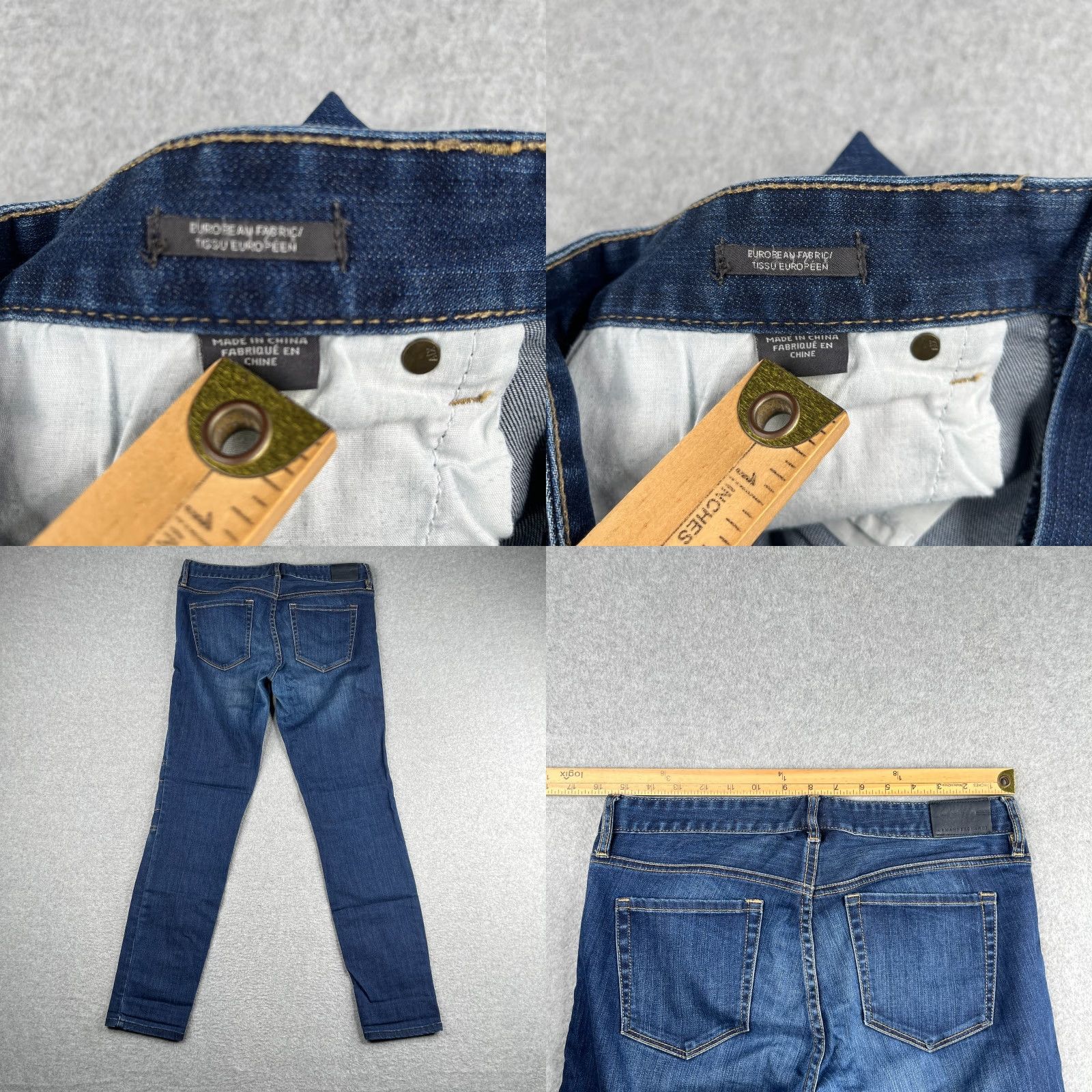 Armani Exchange Armani Exchange Jeans Leggings Pants Womens 30 Blue Denim Distressed 5-Pocket Logo Skinny Jeans Womens Size 30" / US 8 / IT 44 - 8 Thumbnail