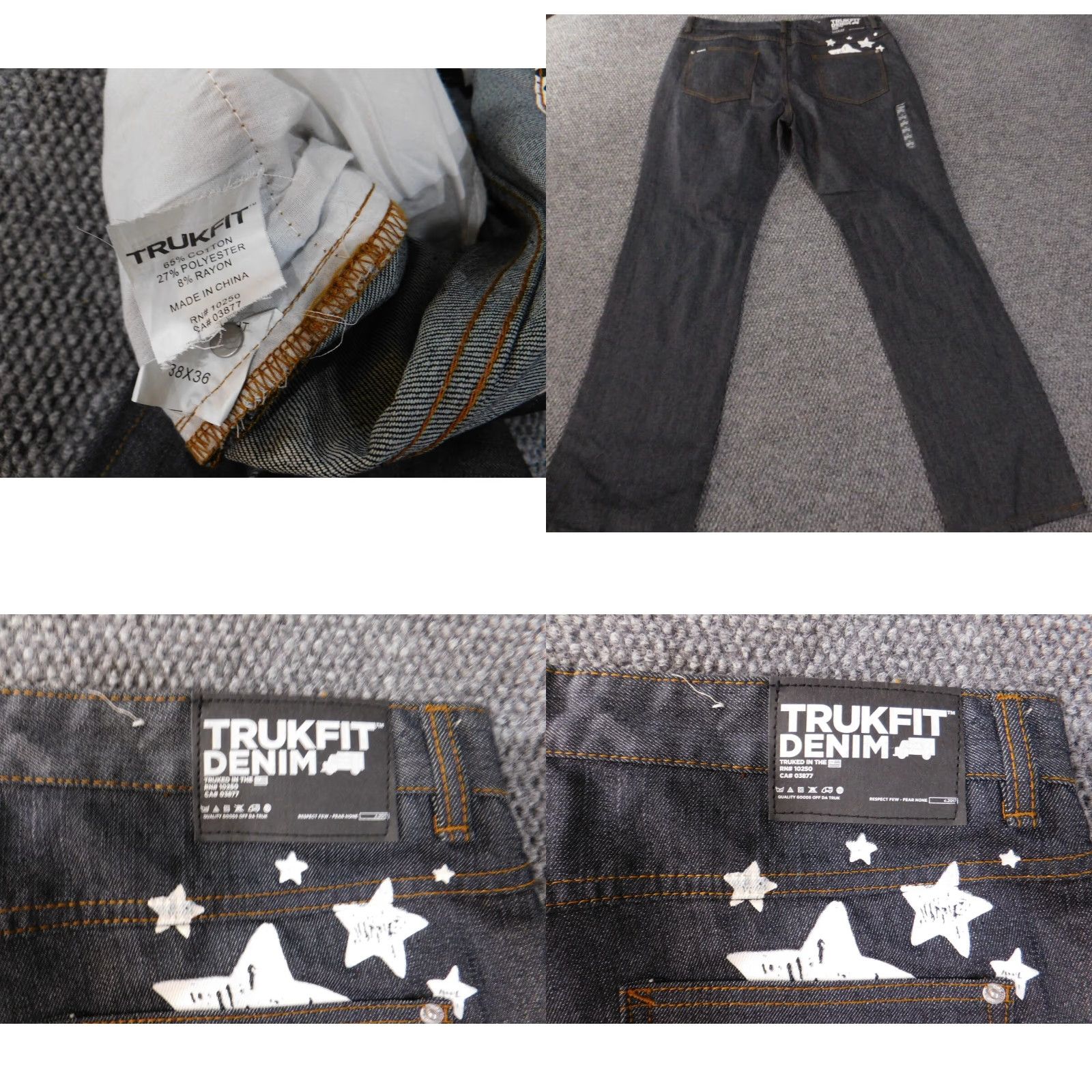 Vintage trukfit Jeans 38x36 Denim Blue Vintage Straight Hip-Hop Mens Regular Size 38 Inseam 36 Blue Cotton Denim Trukfit Jeans Straight Mens Size US 38 / EU 54 - 8 Thumbnail