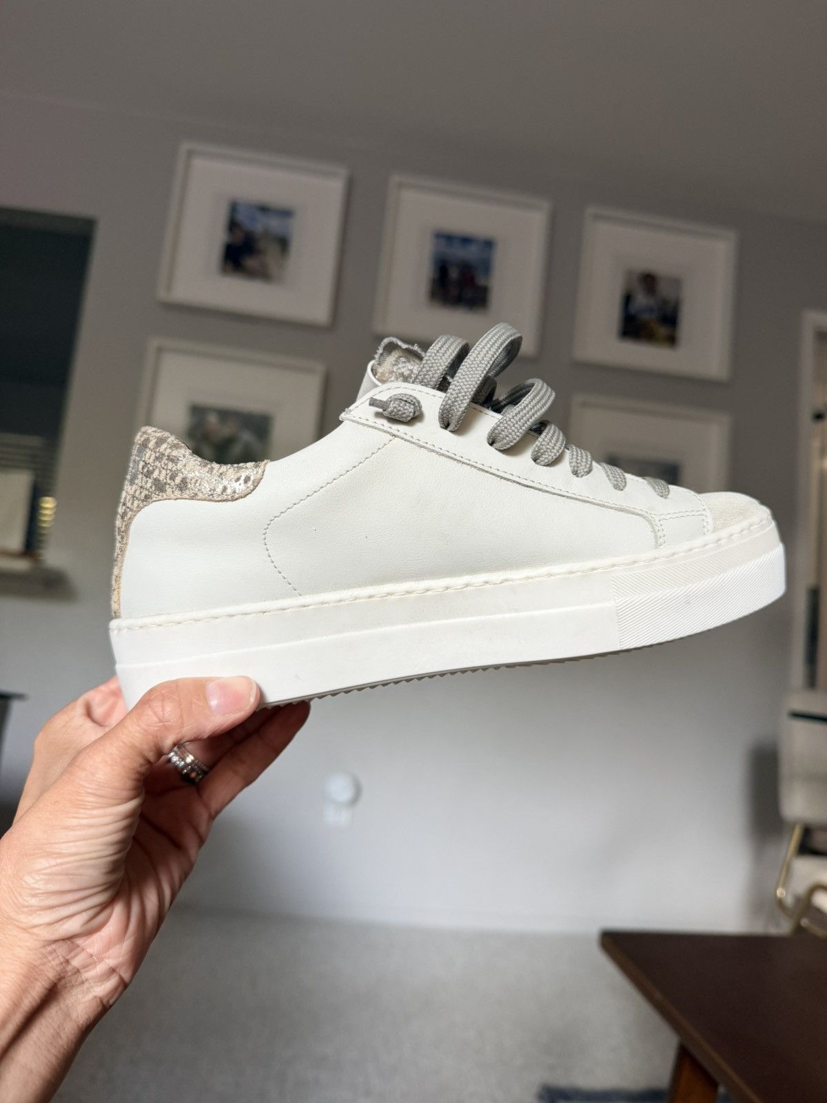 P448 P448 Thea silver snake platform gray white sneaker 36 Size US 6 / IT 36 - 11 Thumbnail