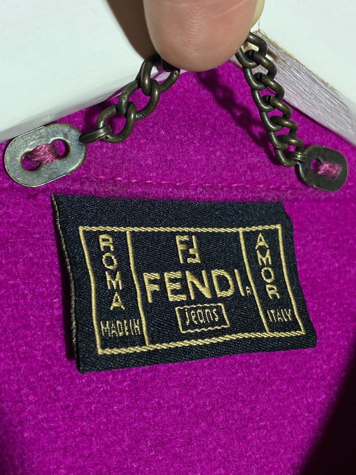 Fendi Fendi Roma Vintage 90s Hot Pink Cropped Jacket Snap Button Size M / US 6-8 / IT 42-44 - 13 Thumbnail