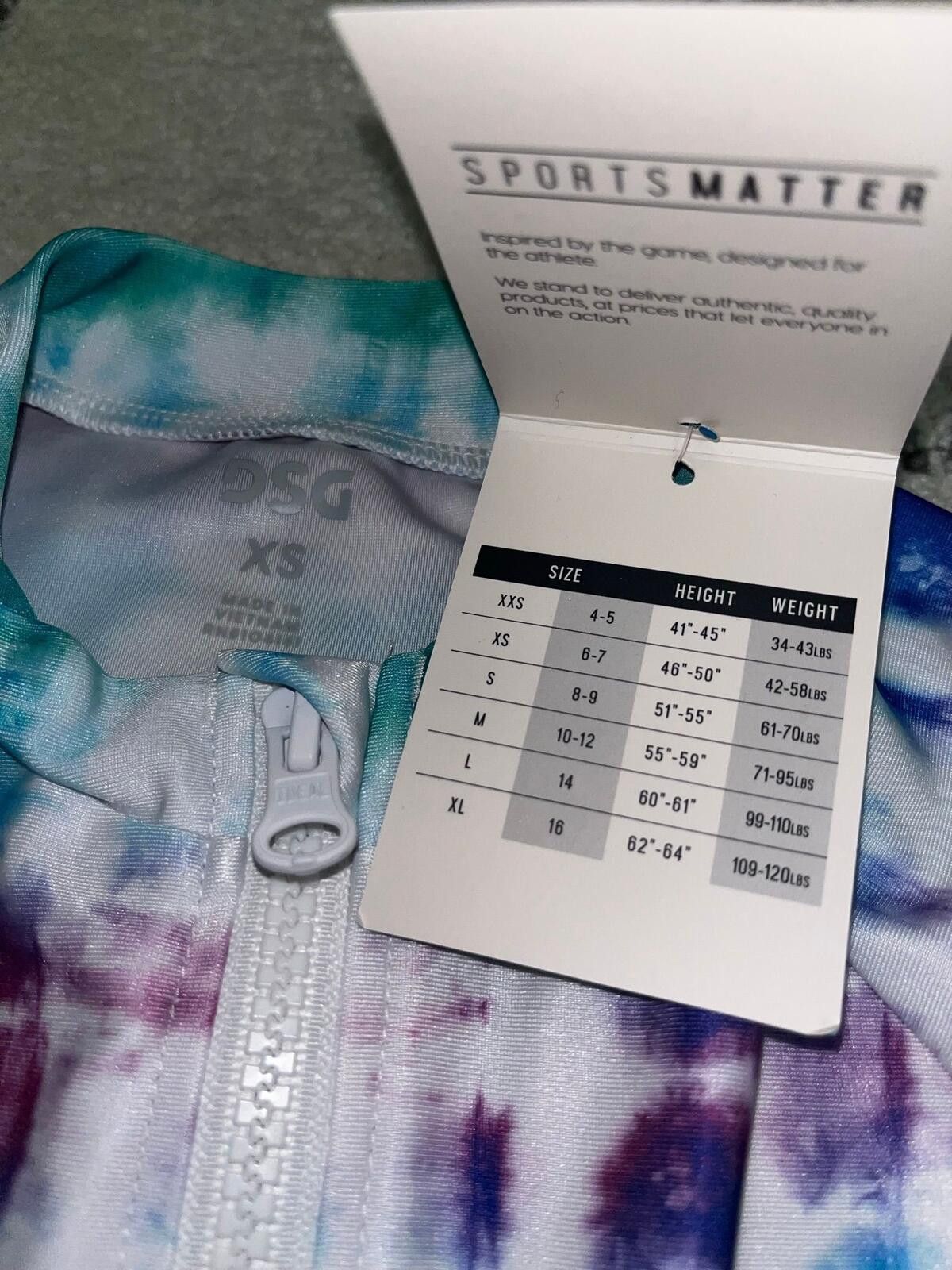 Other DSG Girls XS Rash Guard Tie Dye Swim Top NWT Size ONE SIZE - 3 Thumbnail