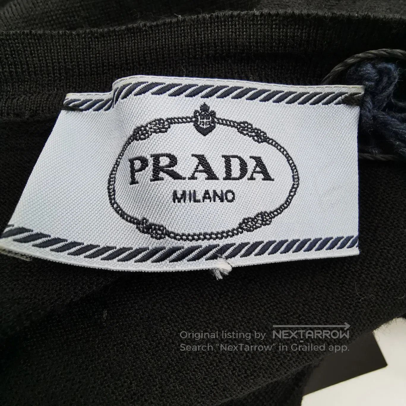 Prada Prada Logo Knit Sweater in Black Color . Size S / US 4 / IT 40 - 5 Thumbnail