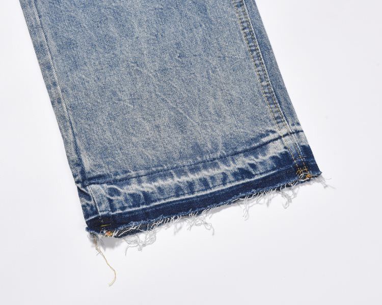 Japanese Brand × Jean Wide-leg washed straight-leg whisker-ripped cargo jeans Size US 32 / EU 48 - 6 Thumbnail