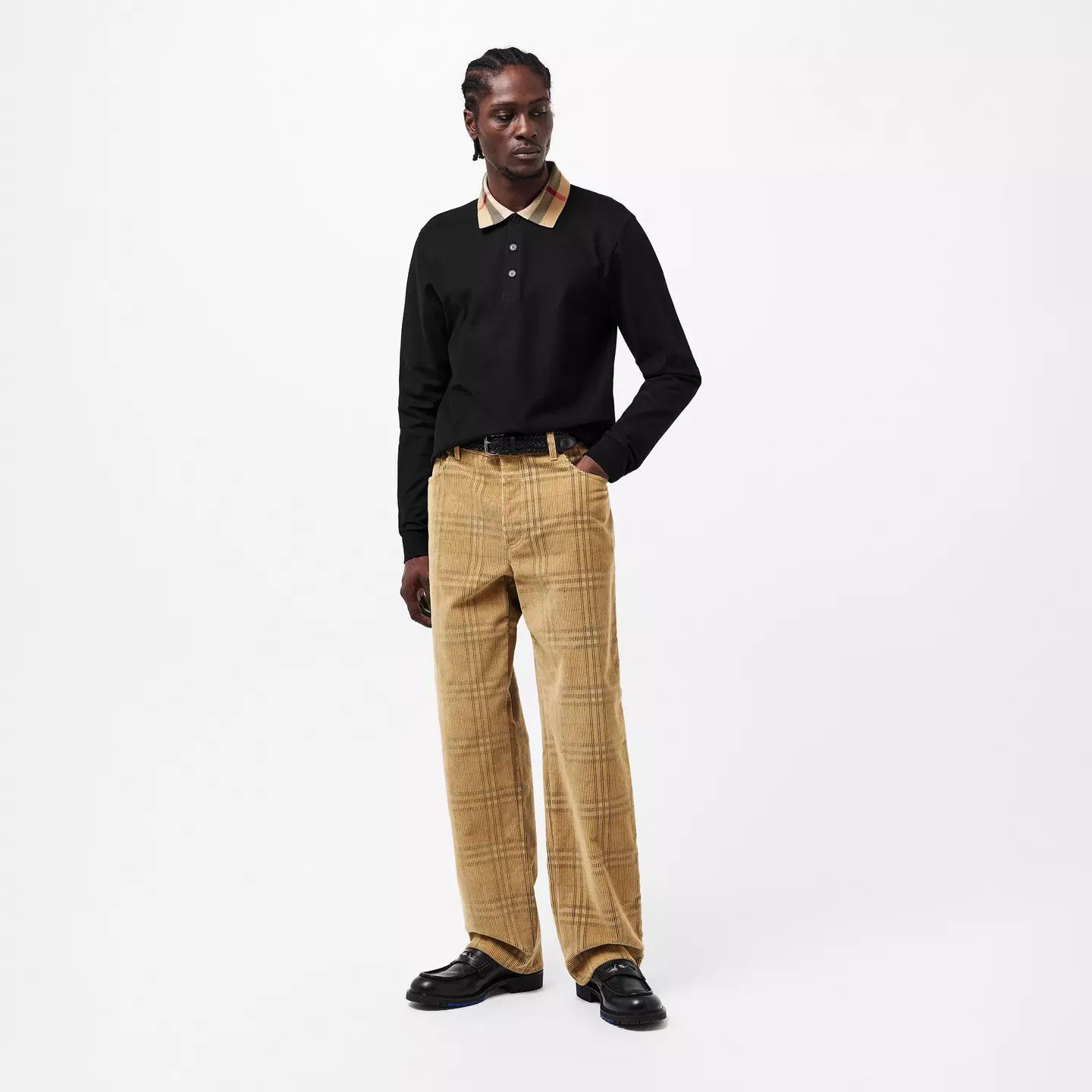 Burberry o1g2r1mq0426 Long Sleeve Polo Shirt in Black Size US L / EU 52-54 / 3 - 6 Thumbnail
