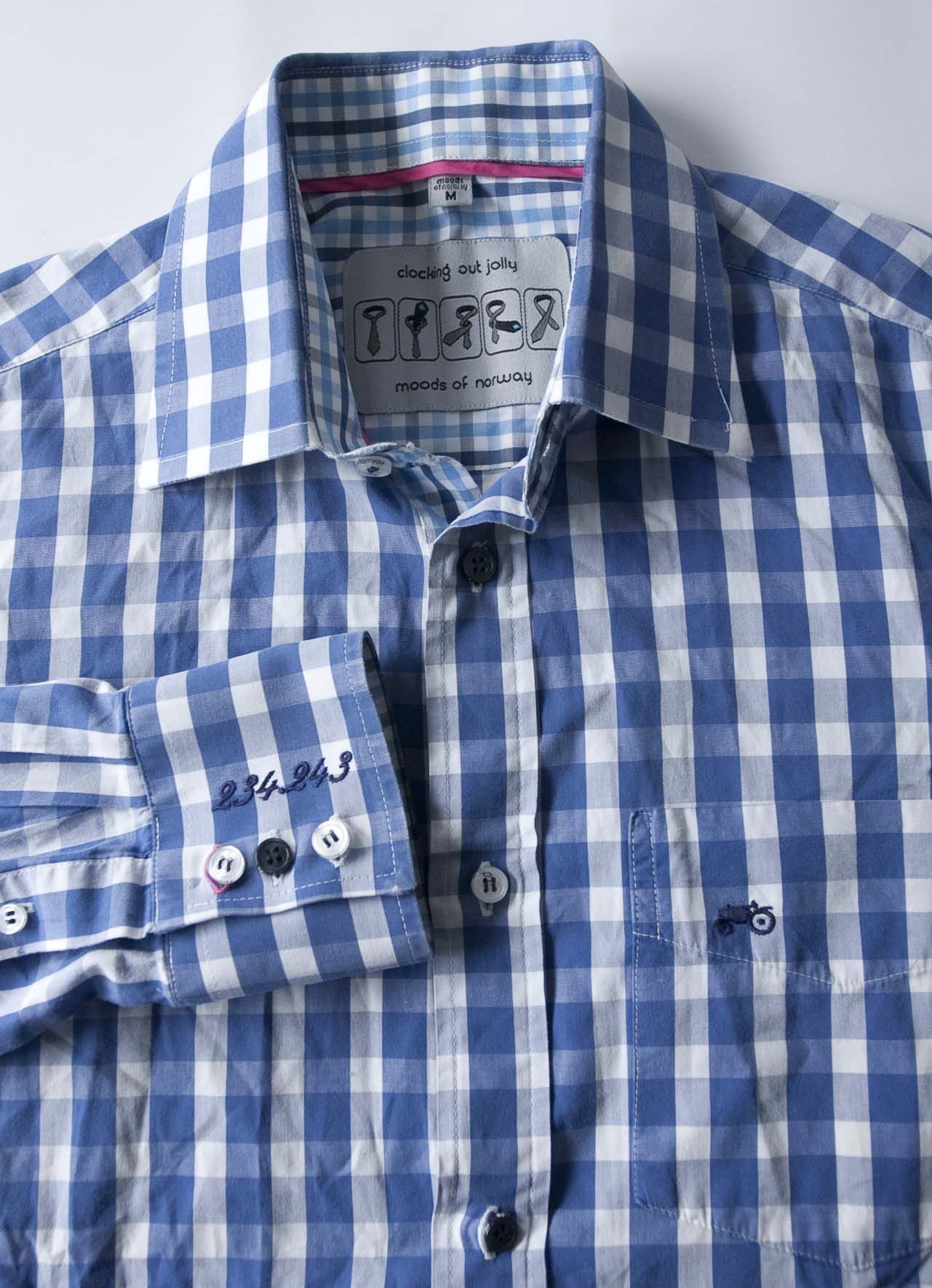 Moods of Norway Moods of Norway Shirt Size M Blue Plaid Size US M / EU 48-50 / 2 - 2 Thumbnail