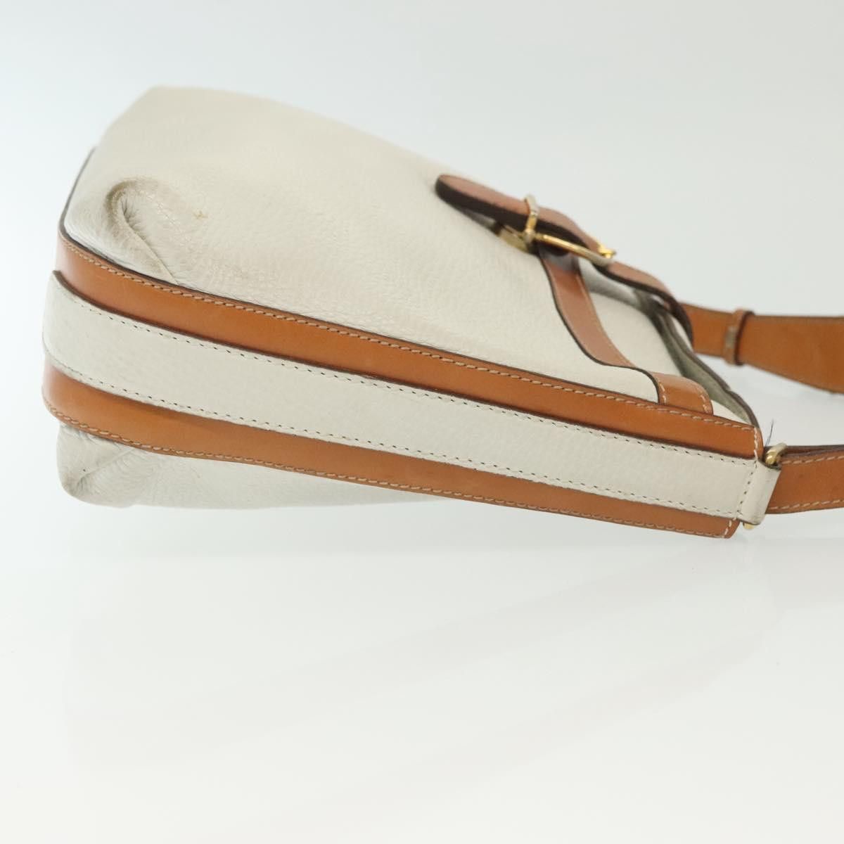 Celine CELINE Shoulder Bag Leather White Silver Size ONE SIZE - 4 Thumbnail